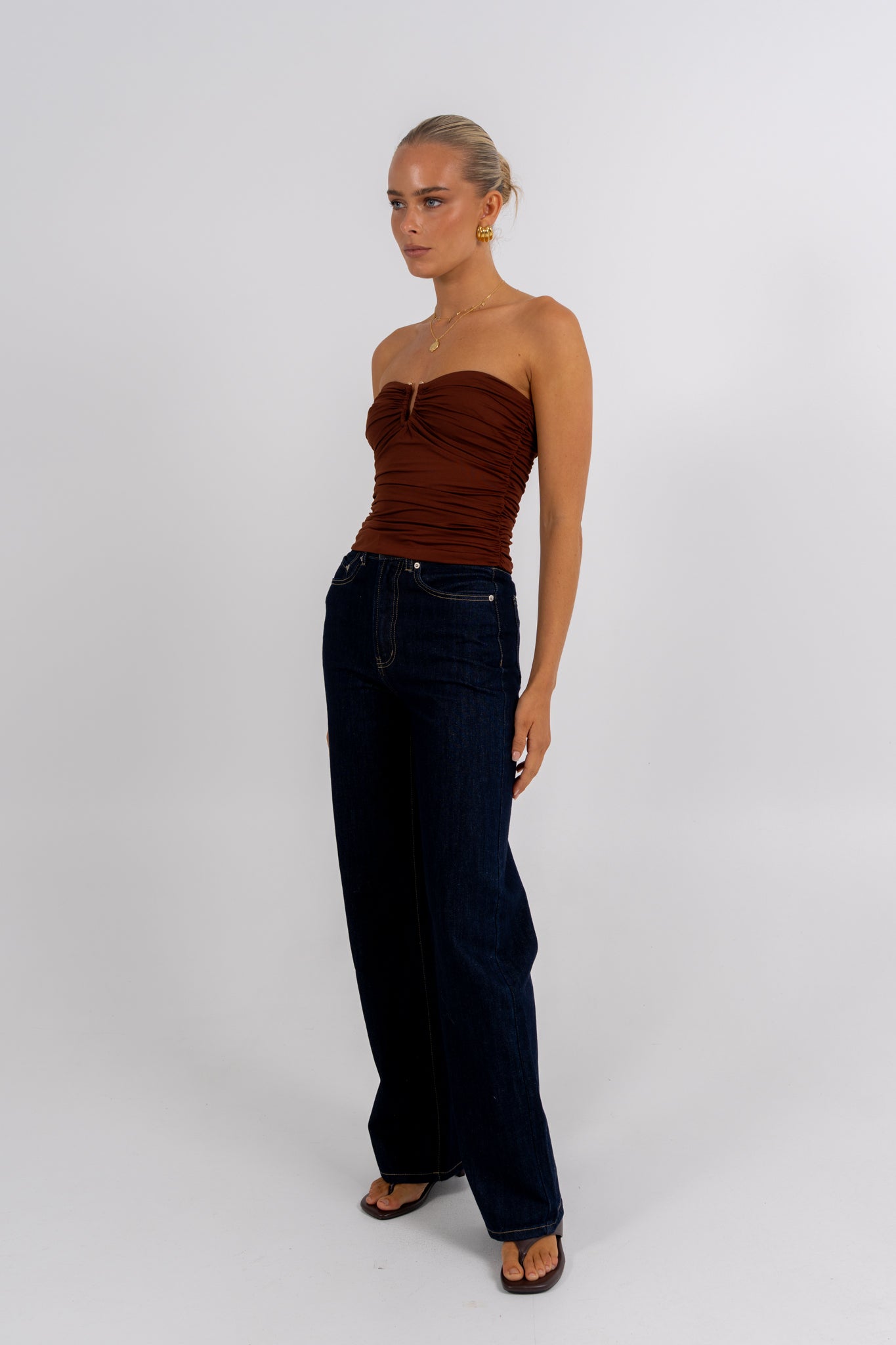 Bannie Strapless Top Chocolate