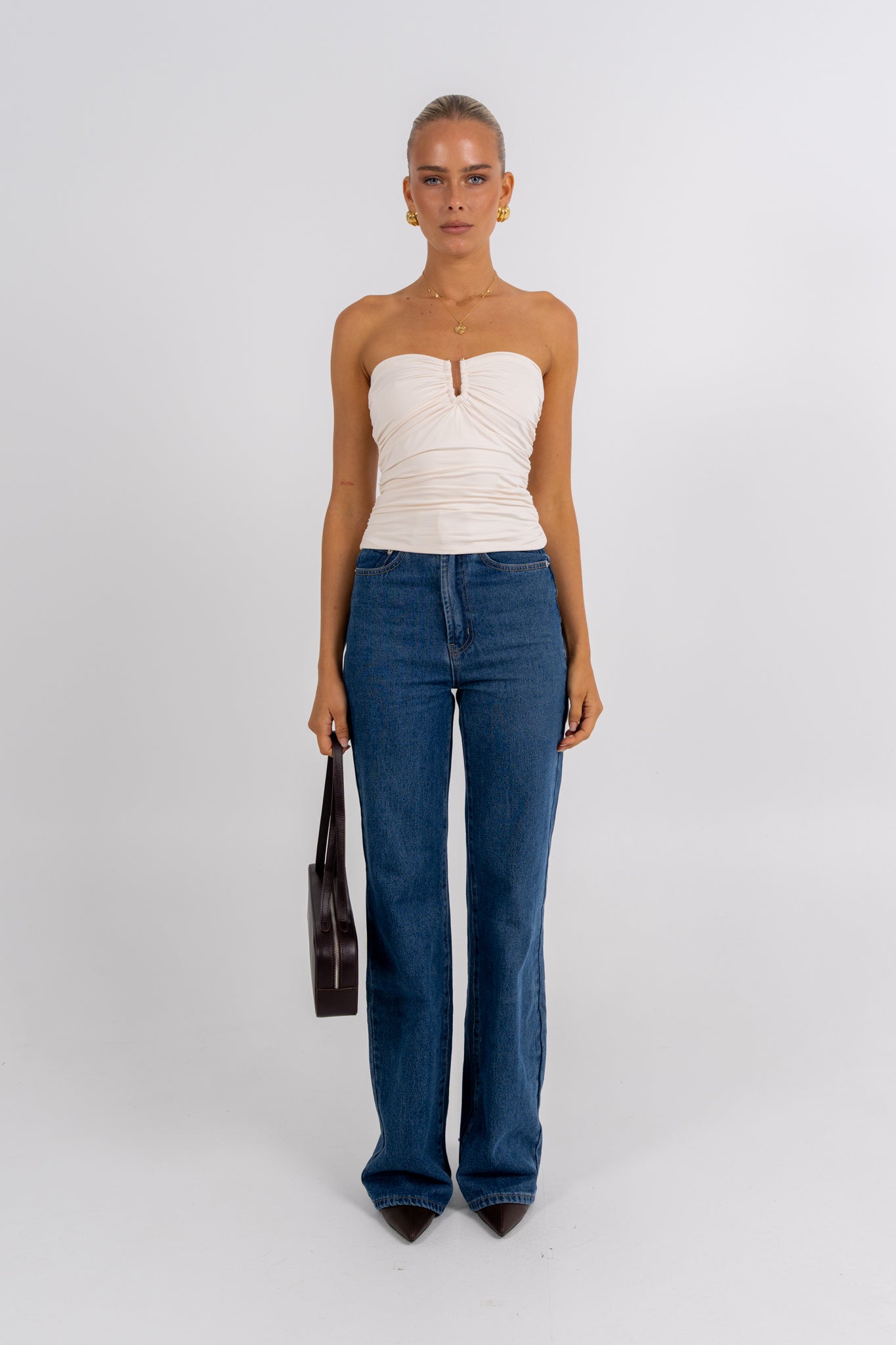Bannie Strapless Top Cream