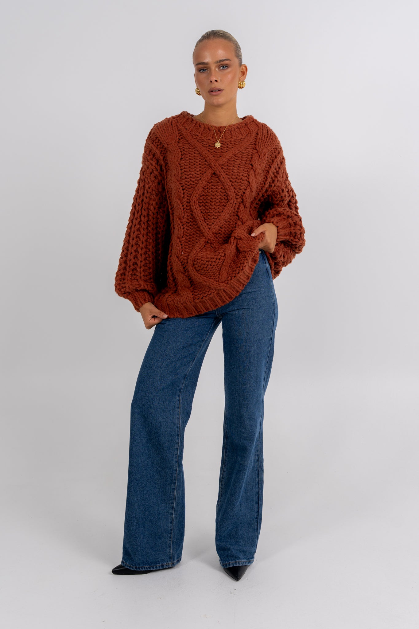 Nuriah Knit Jumper Rust
