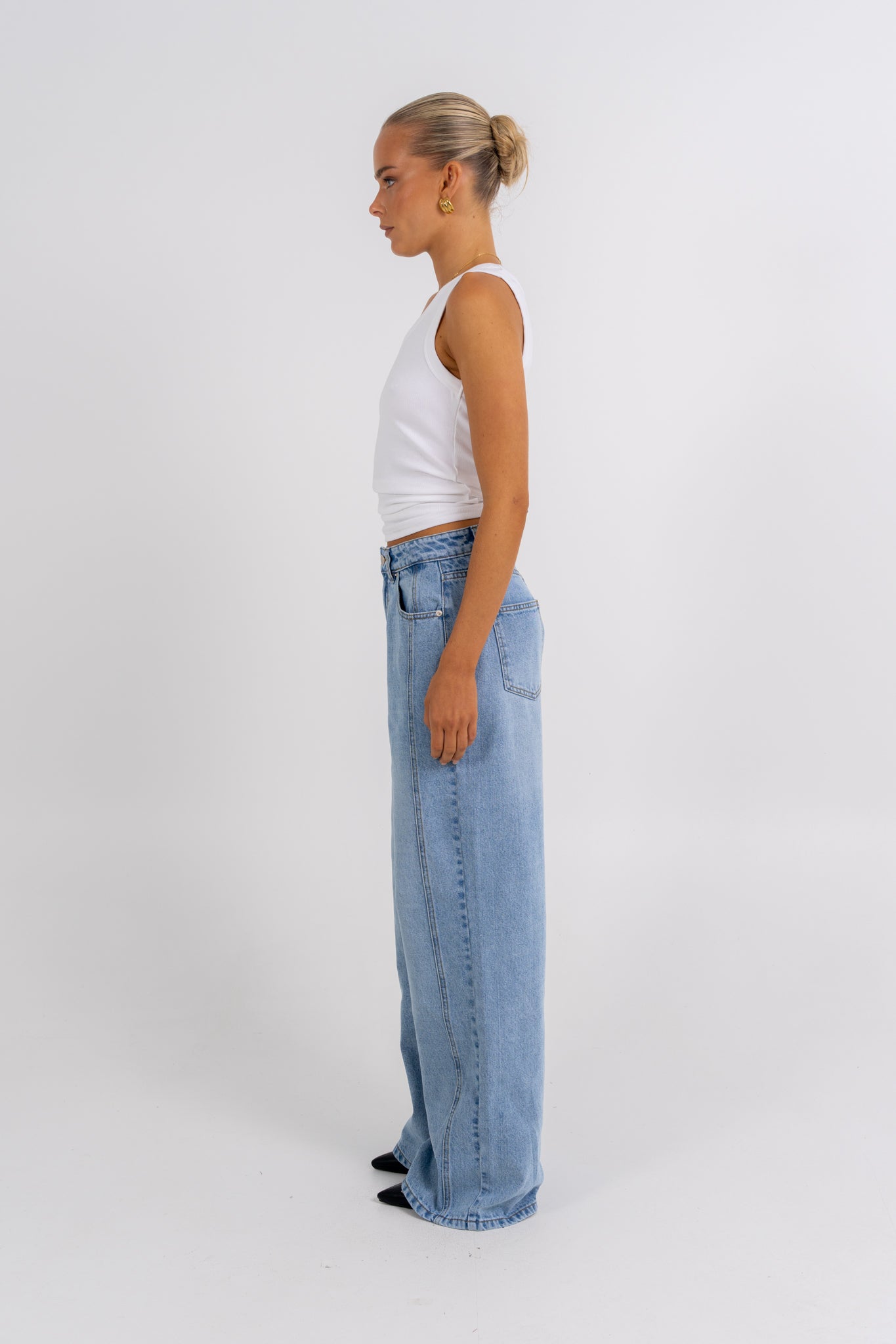 Janey Baggy Leg Jeans Light Vintage