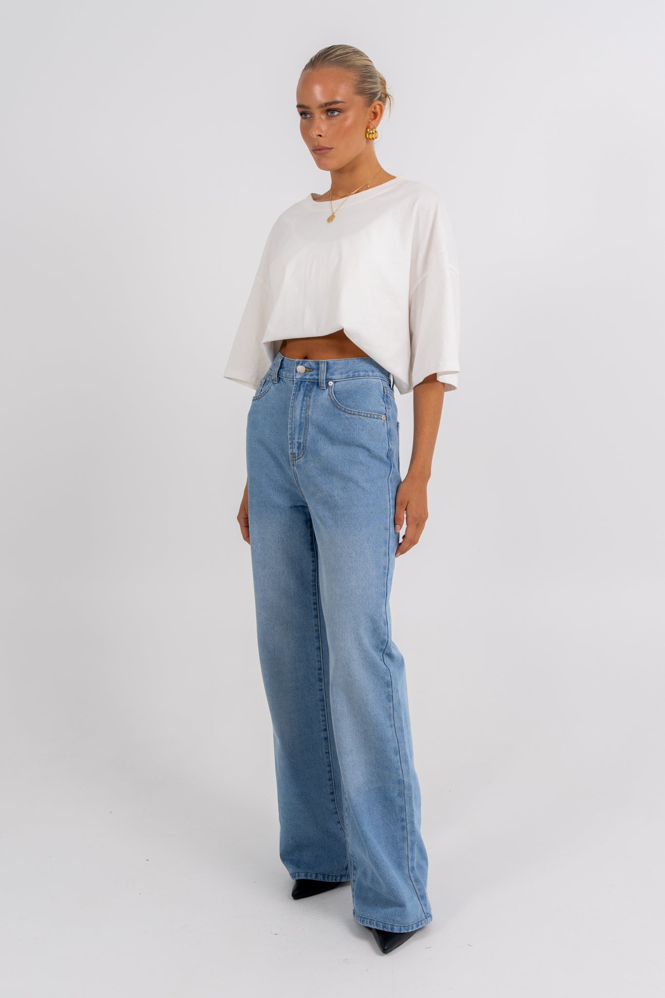 Carissa Wide Leg Jeans True Blue Wash