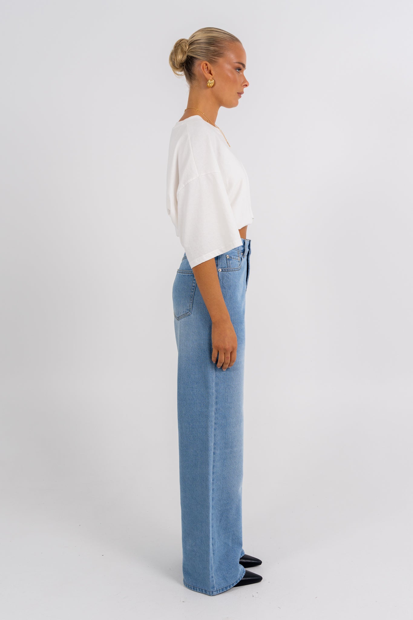 Carissa Wide Leg Jeans True Blue Wash