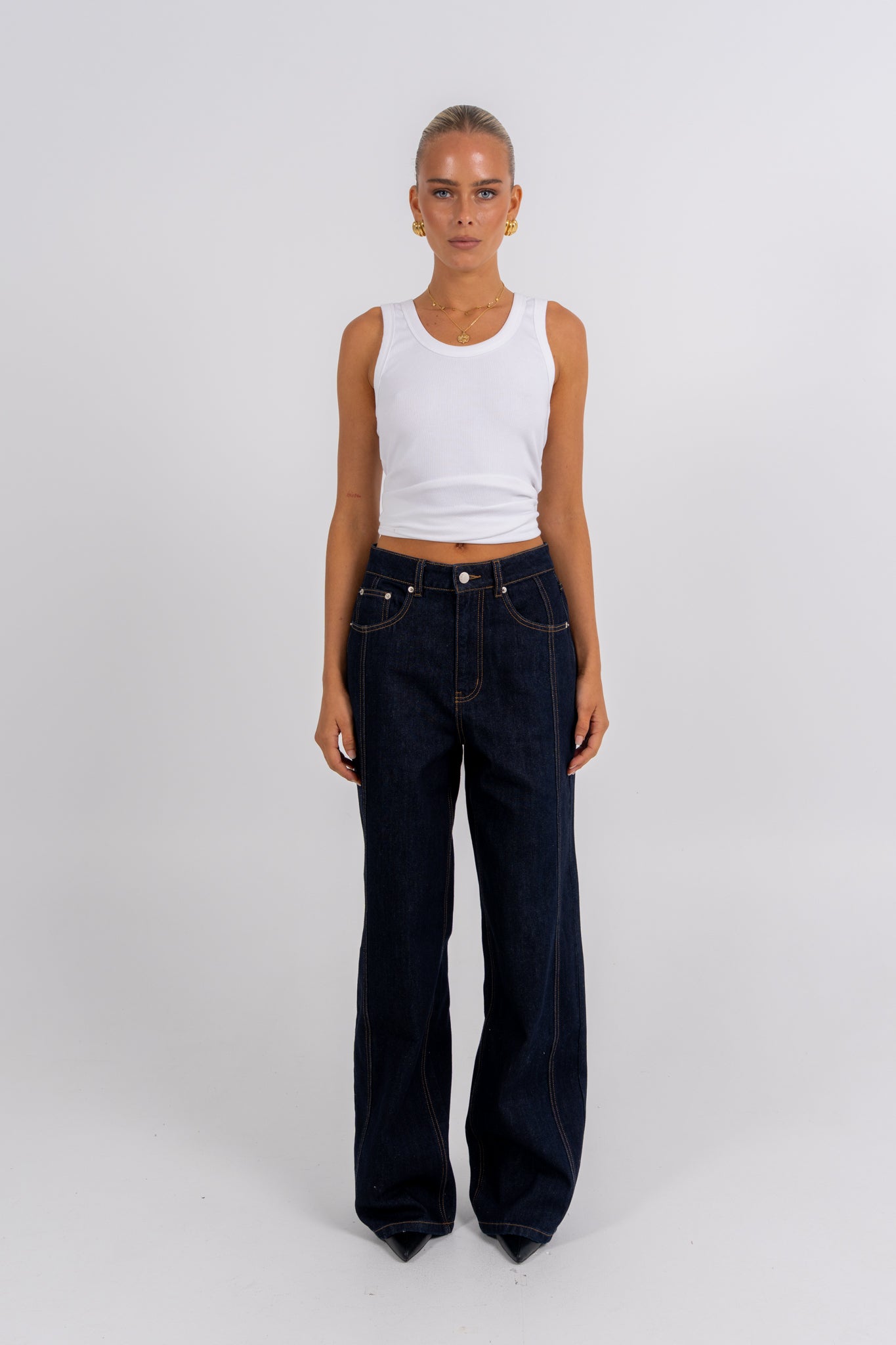 Janey Baggy Leg Jeans Indigo