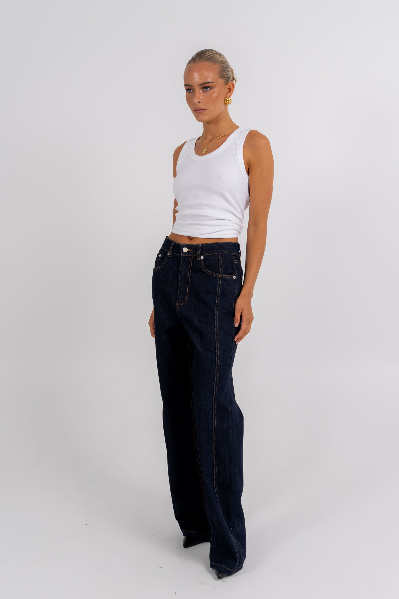 Janey Baggy Leg Jeans Indigo