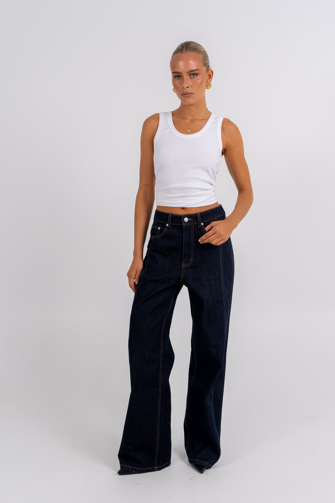 Janey Baggy Leg Jeans Indigo