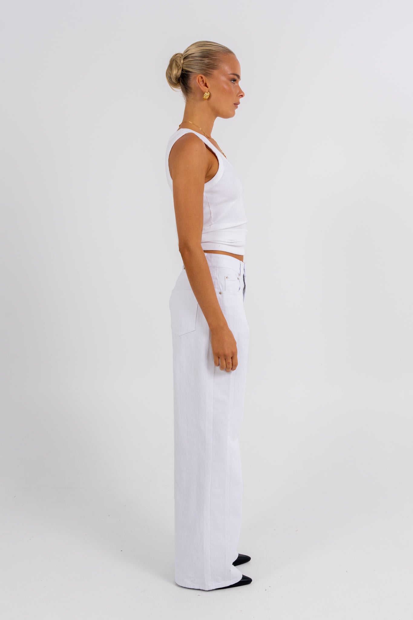 Janey Wide Leg Jeans White