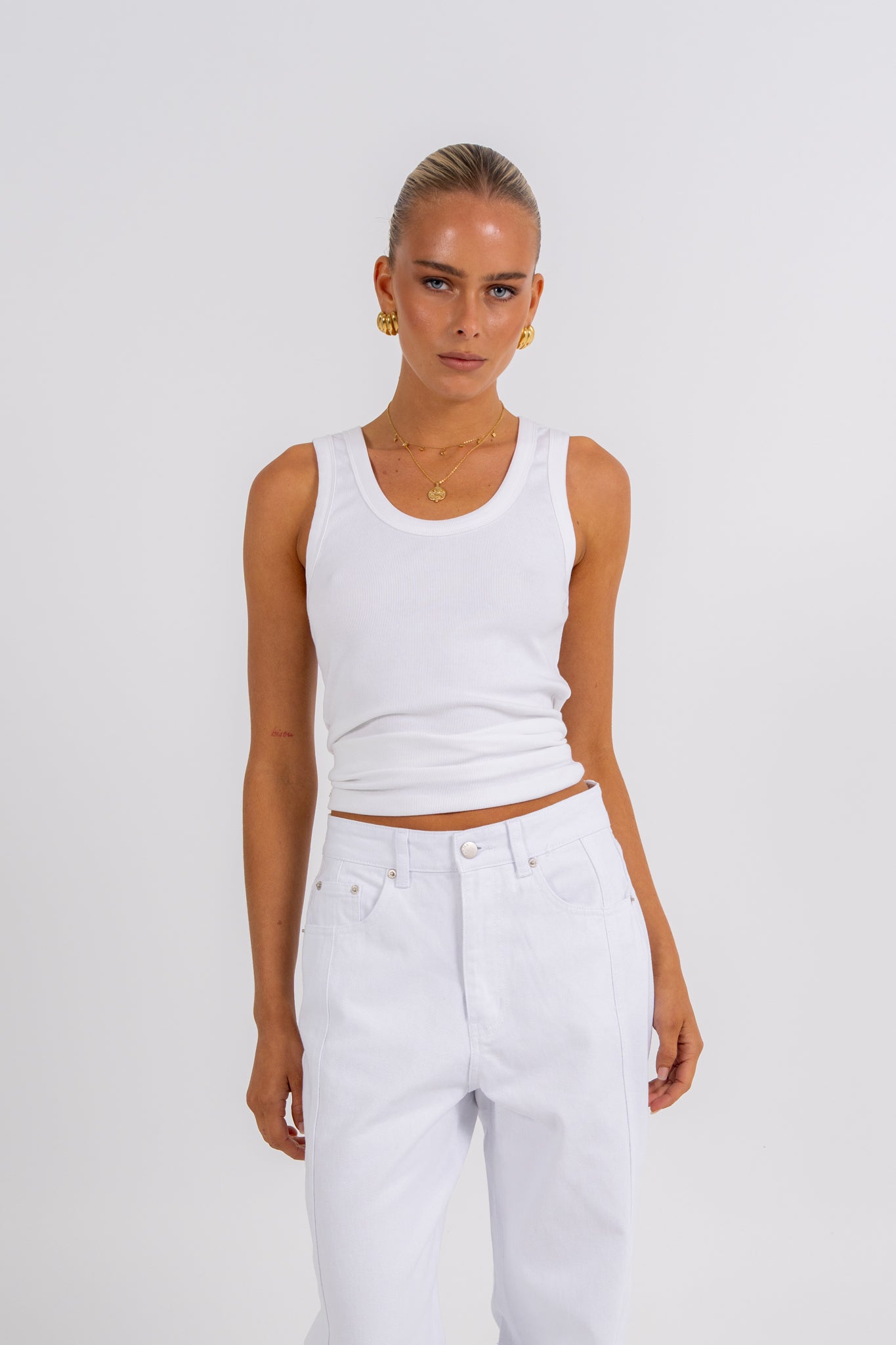 Janey Wide Leg Jeans White