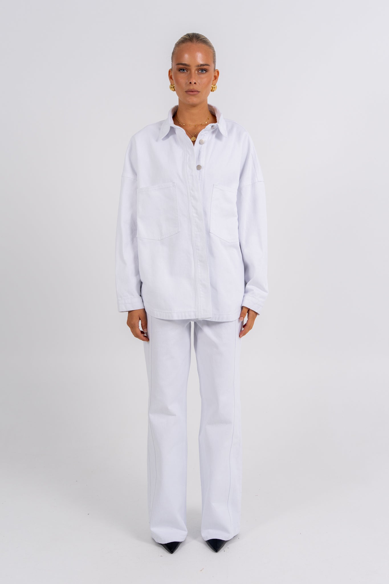 Ilou Denim Shirt White