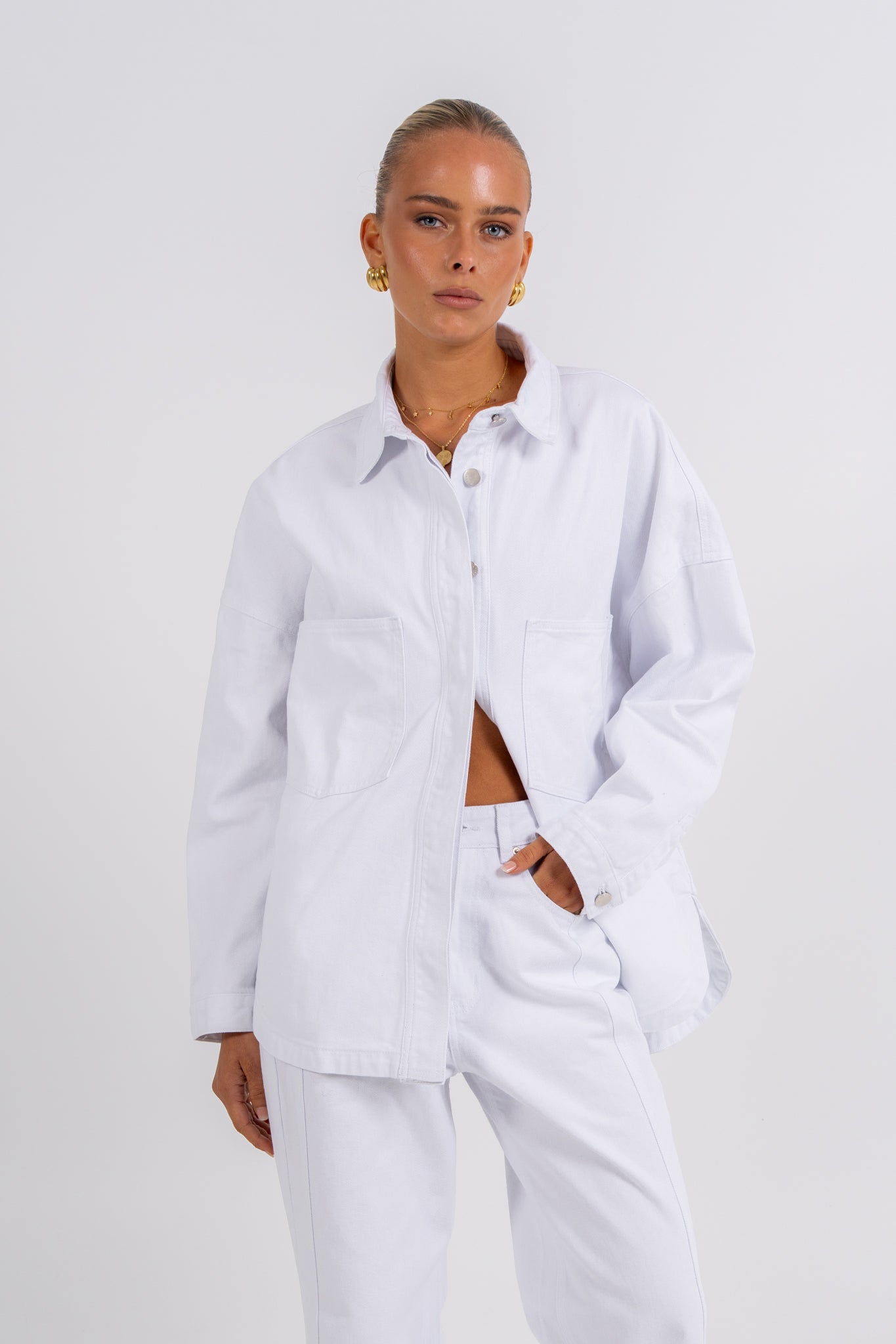 Ilou Denim Shirt White
