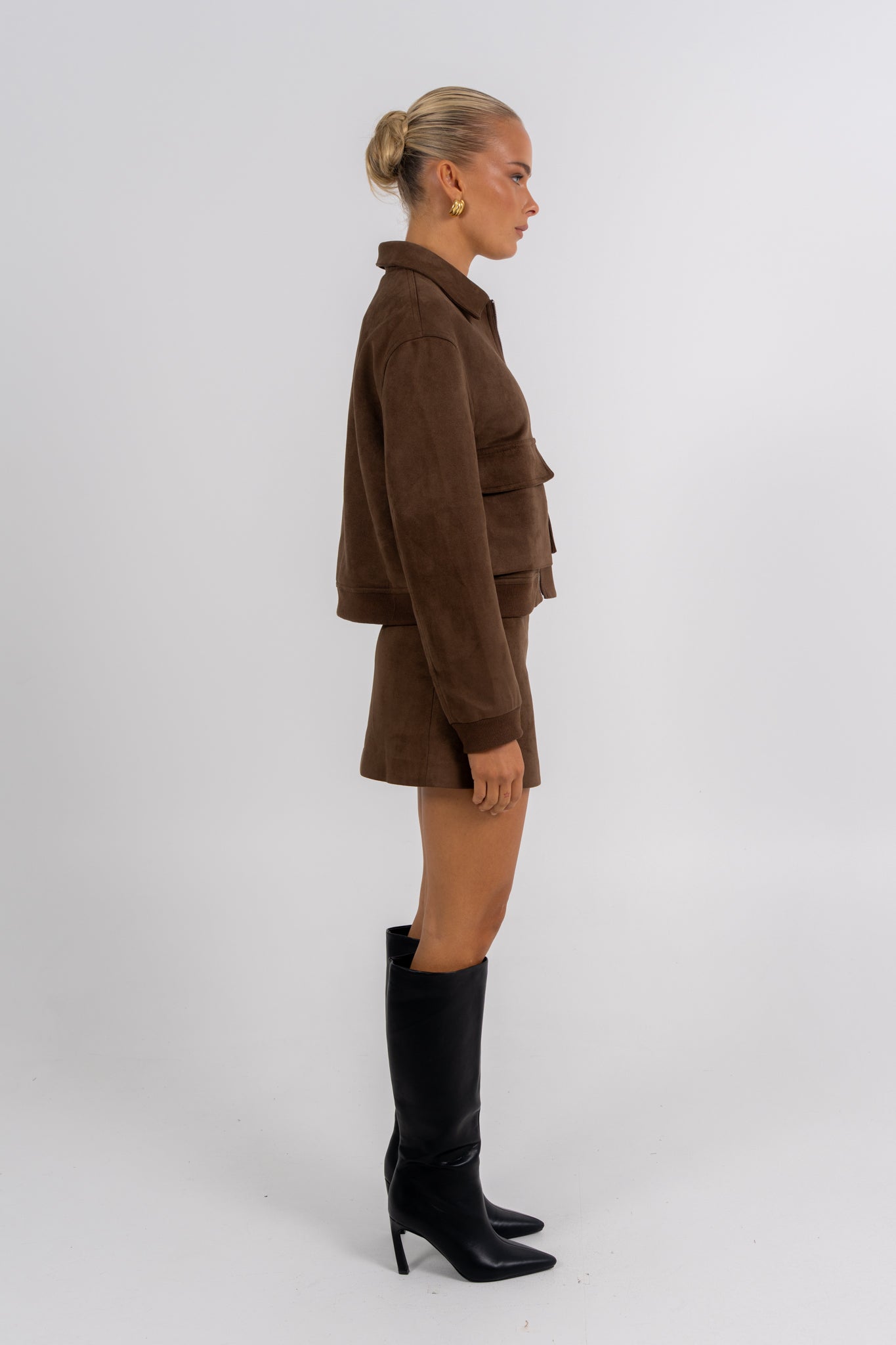 Gracelyn Bomber Jacket Chocolate