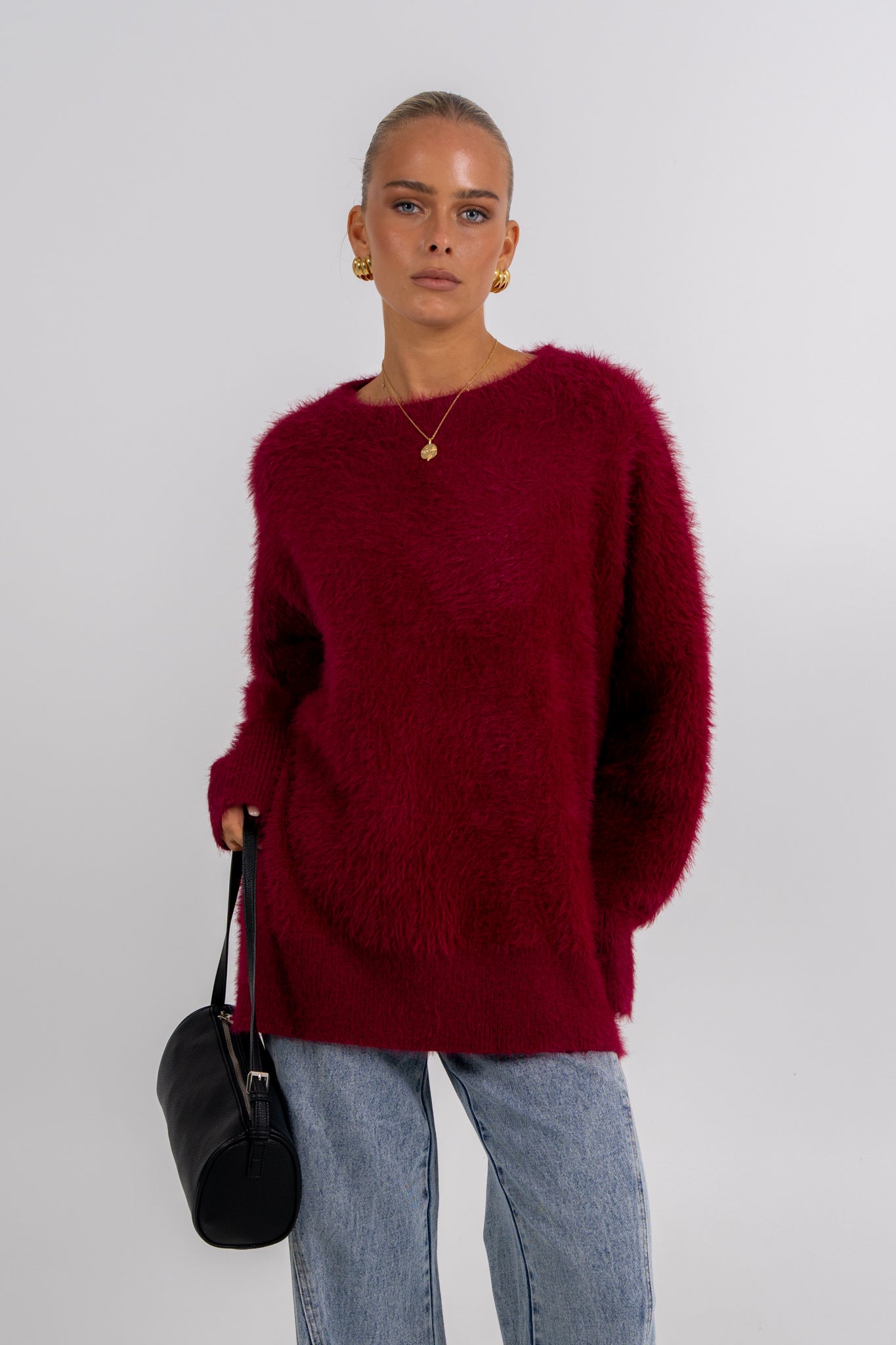 Willow Knit Jumper Burgundy