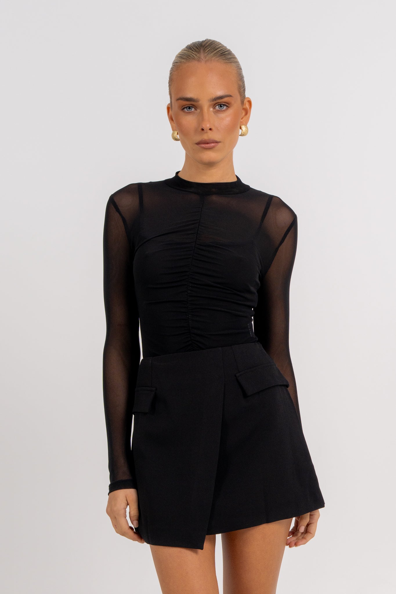 Finn Long Sleeve Top Black