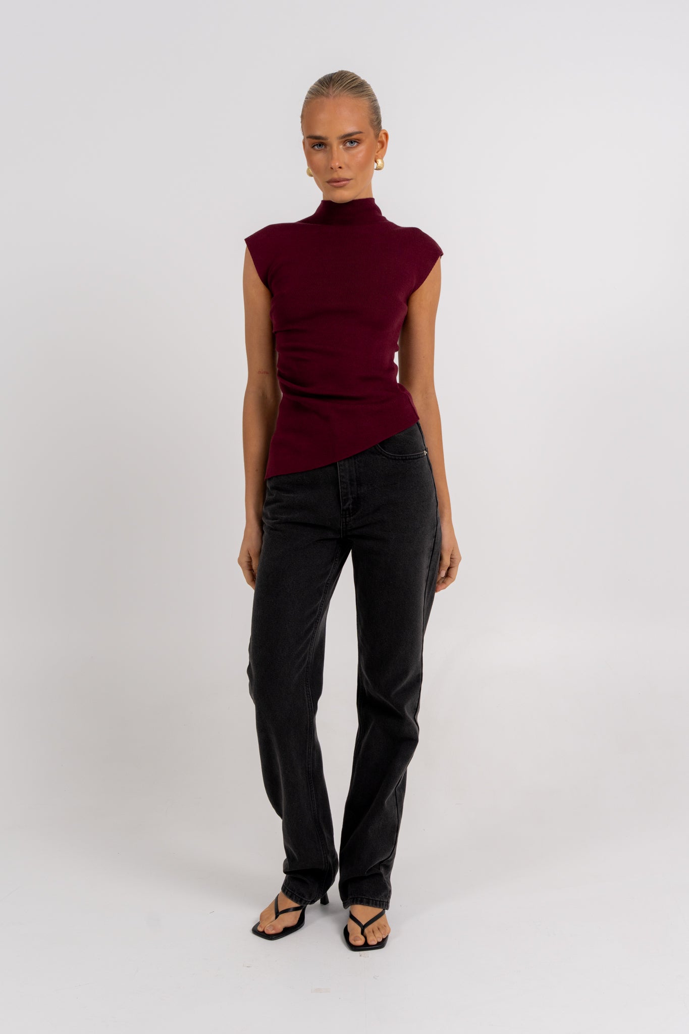 Tahmina Top Burgundy