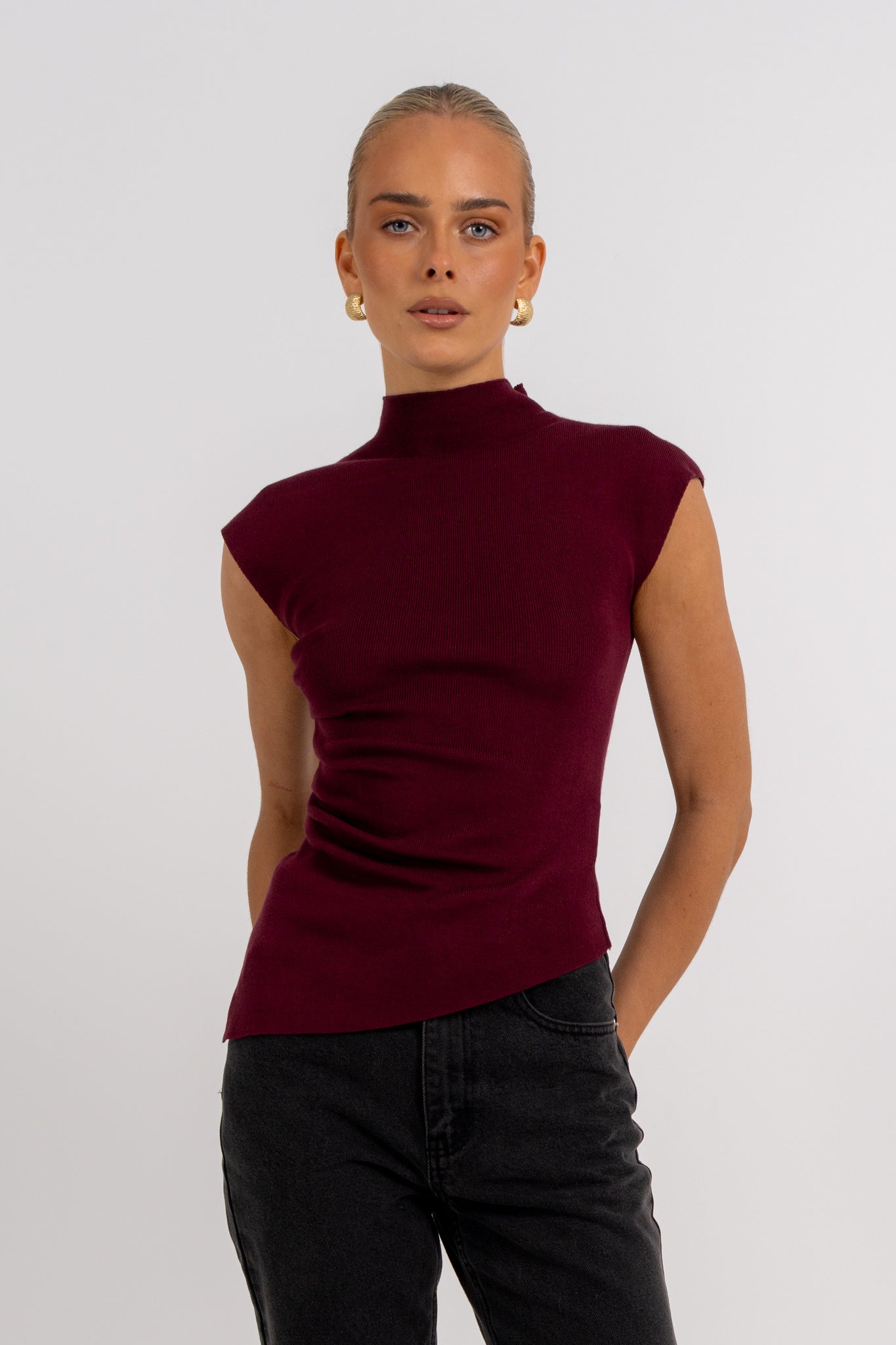 Tahmina Top Burgundy