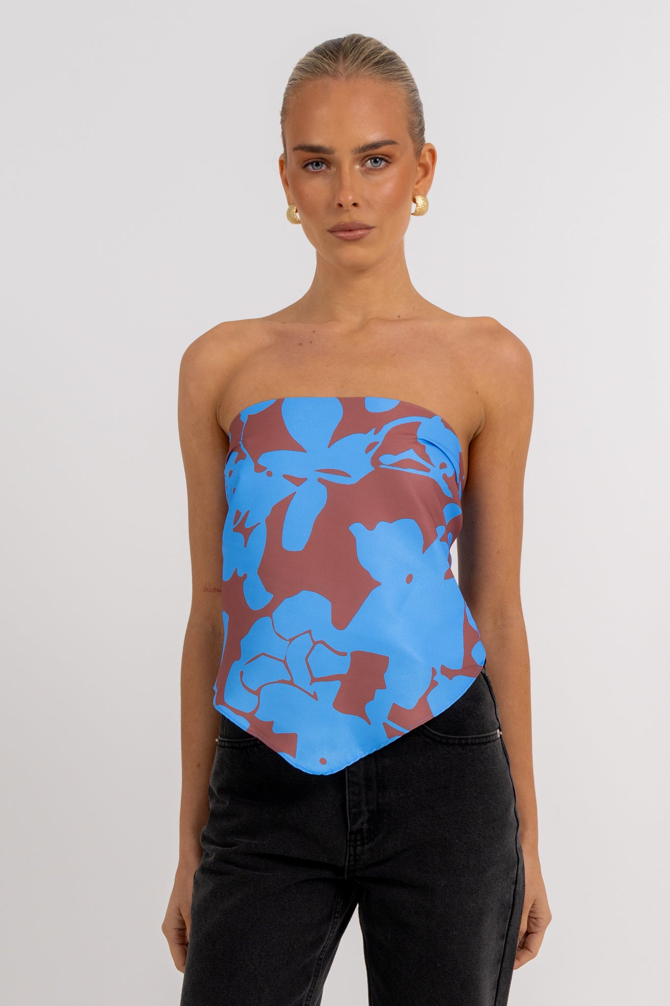Mimi Scarf Top Azurosa Print