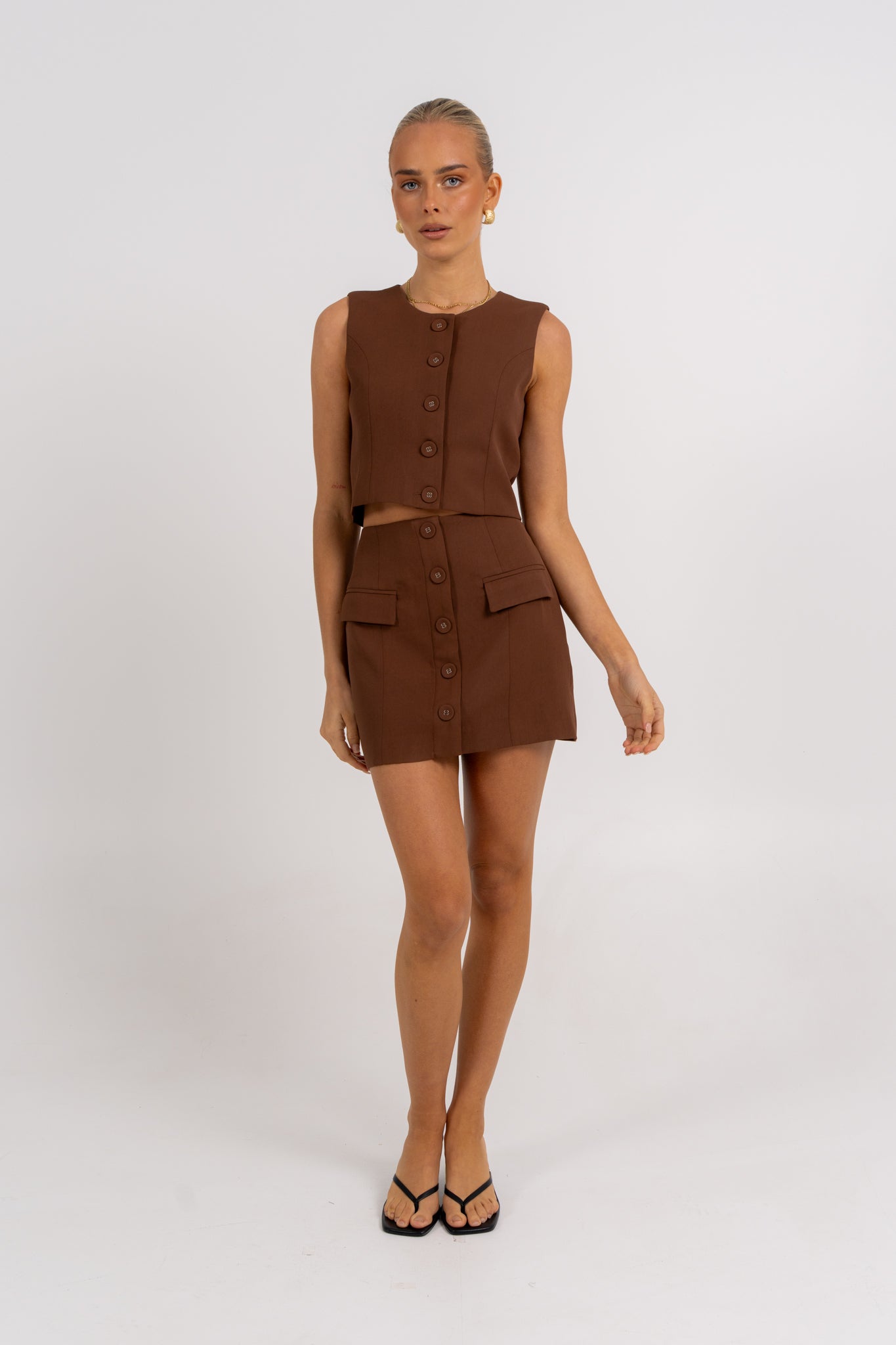 Haider Mini Skirt Chocolate