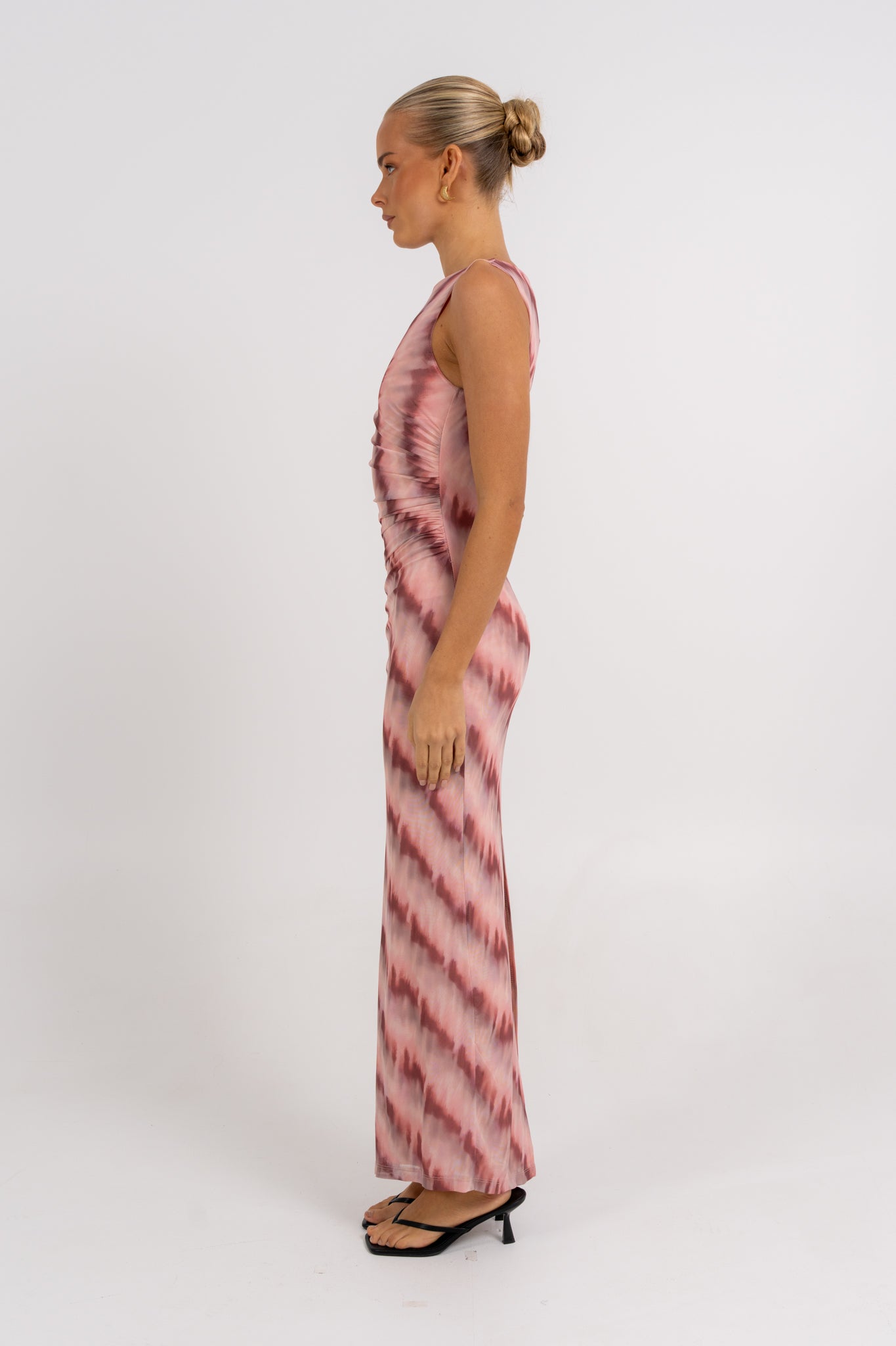 Kayla Maxi Dress Berry Watercolour