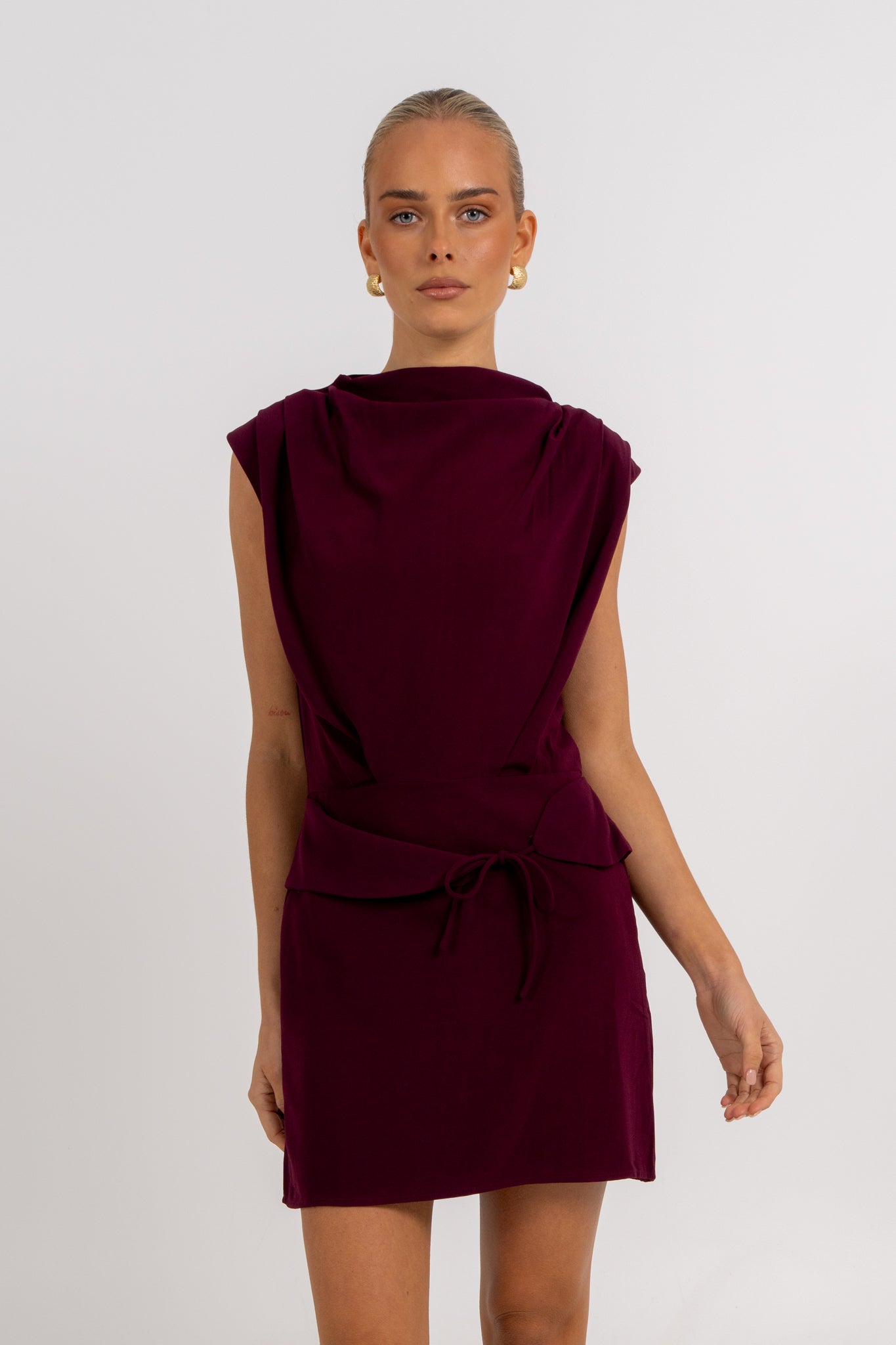 Bryson Mini Dress Burgundy