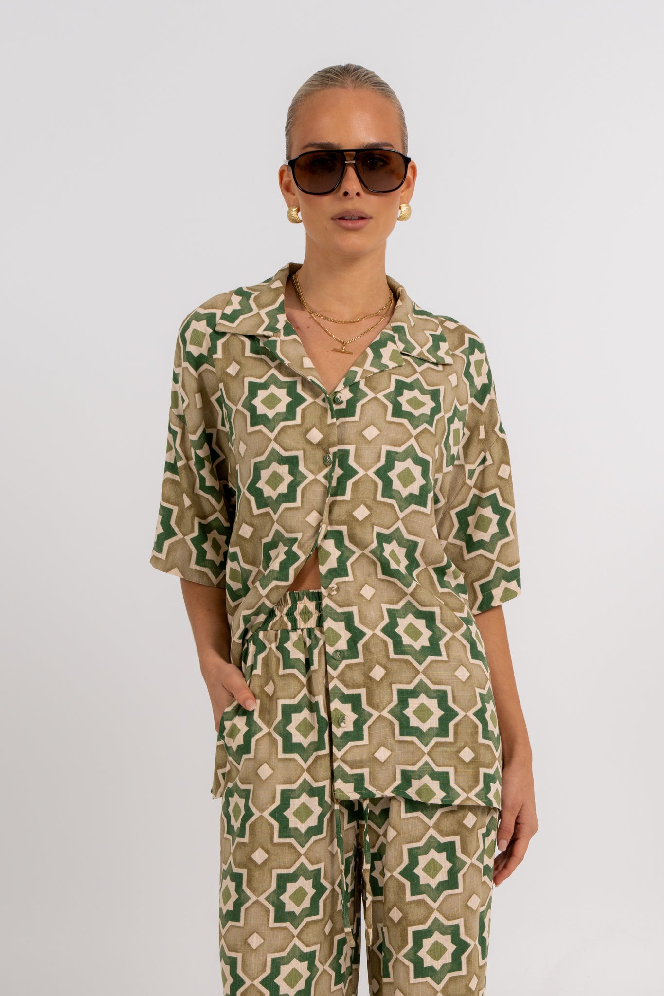 Citta Pants Khaki Tile