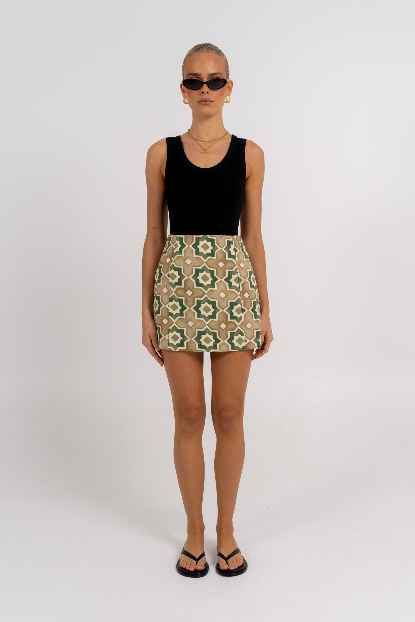 Aprire Mini Skirt Khaki Tile