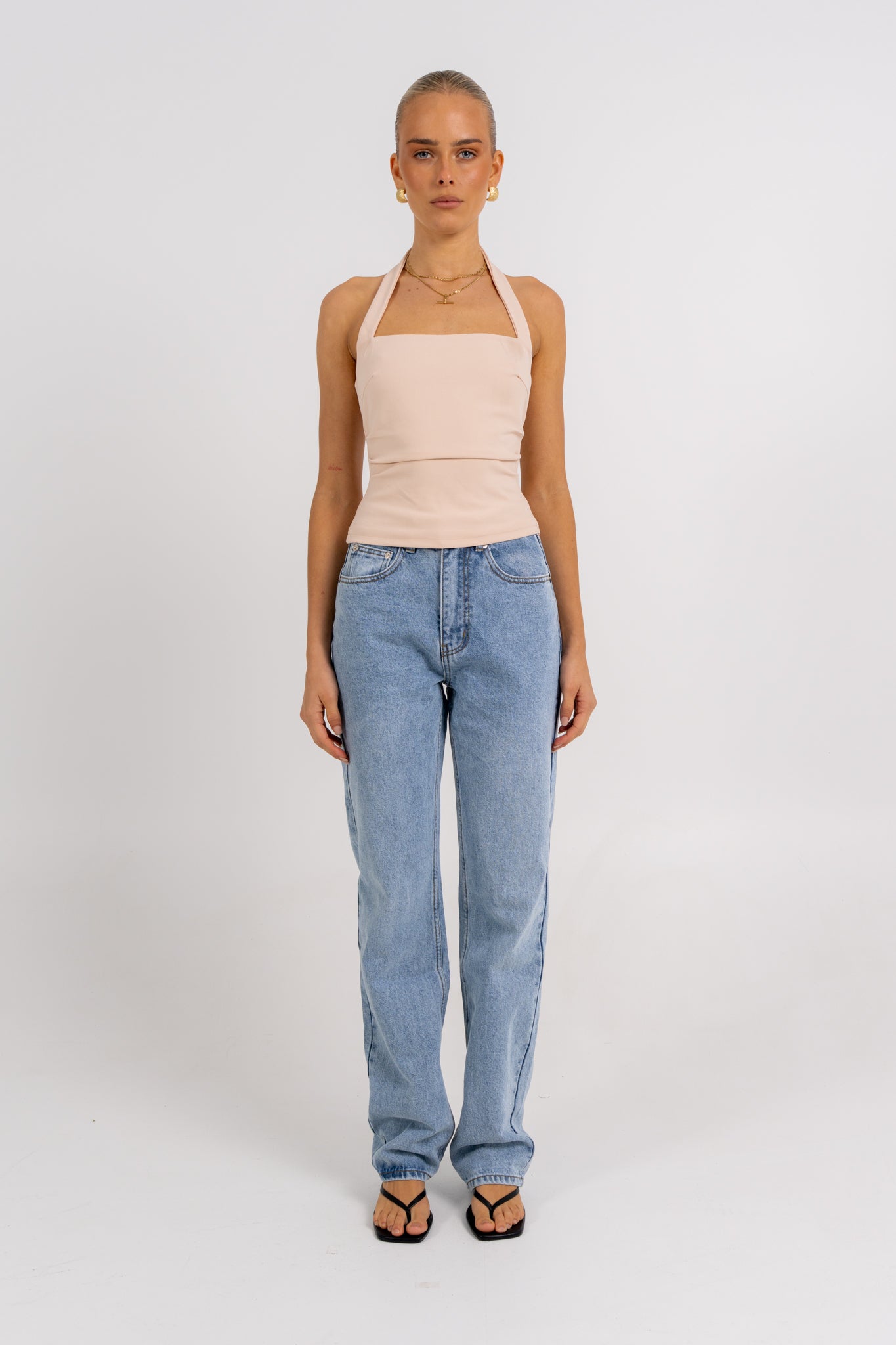 Rilee Halter Top Bone