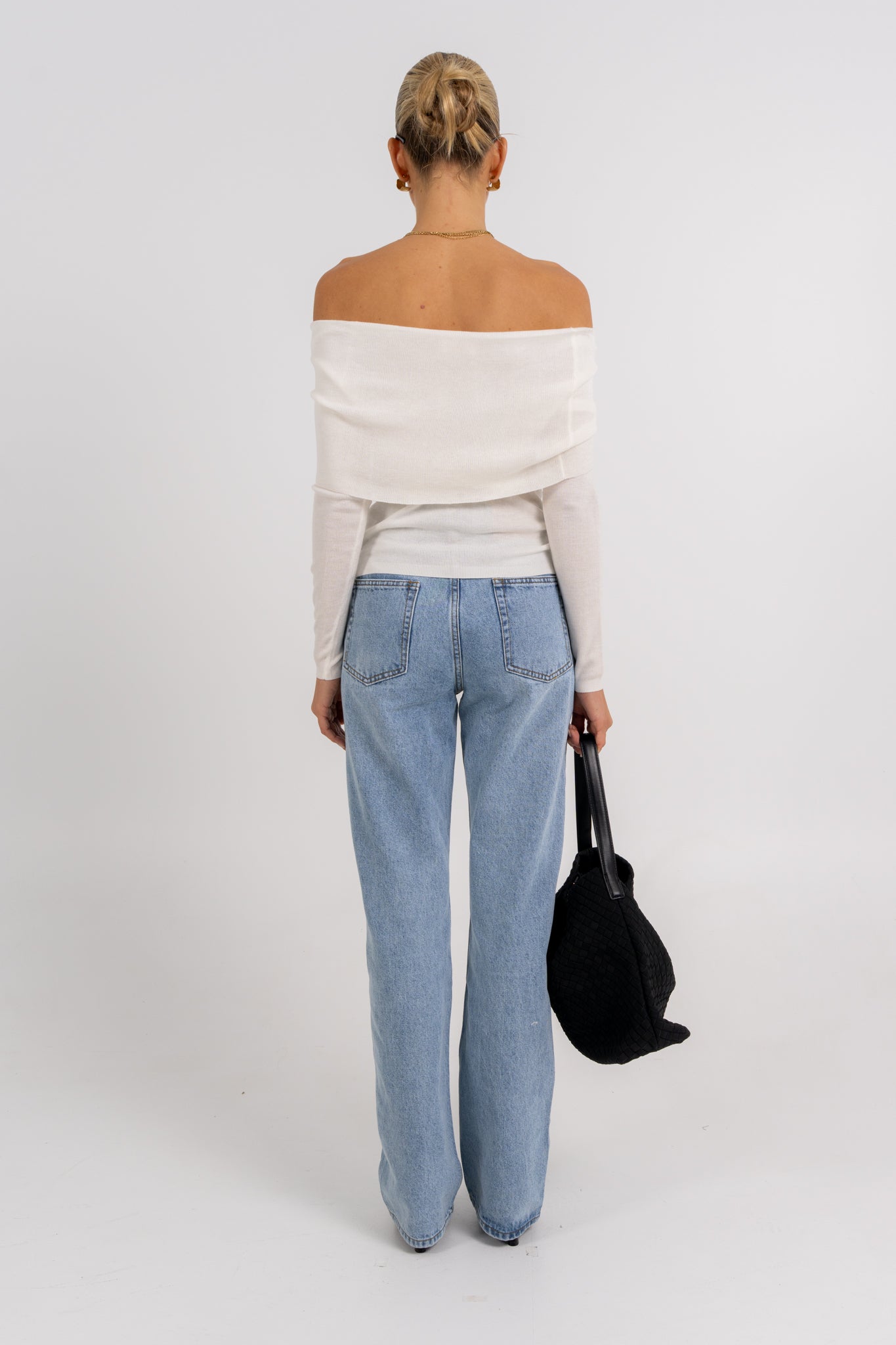 Garnet Off-Shoulder Top Ivory