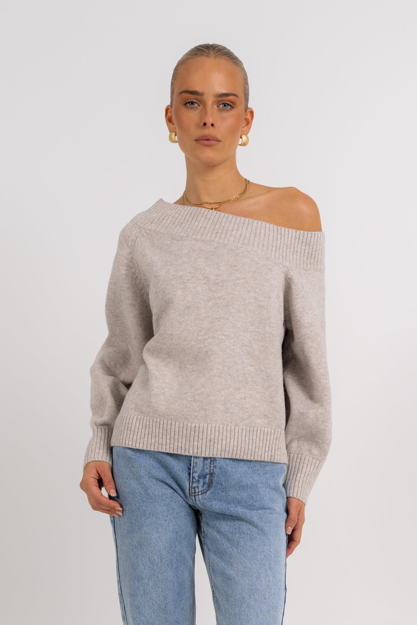 Omerson Jumper Oatmeal Marle