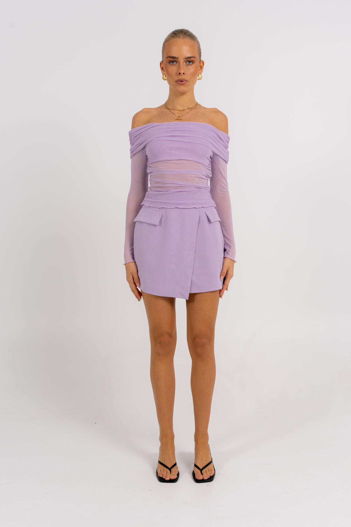 Azrah Mini Skirt Lilac