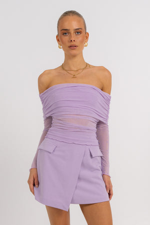 Plyrie Off-the-shoulder Top Lilac