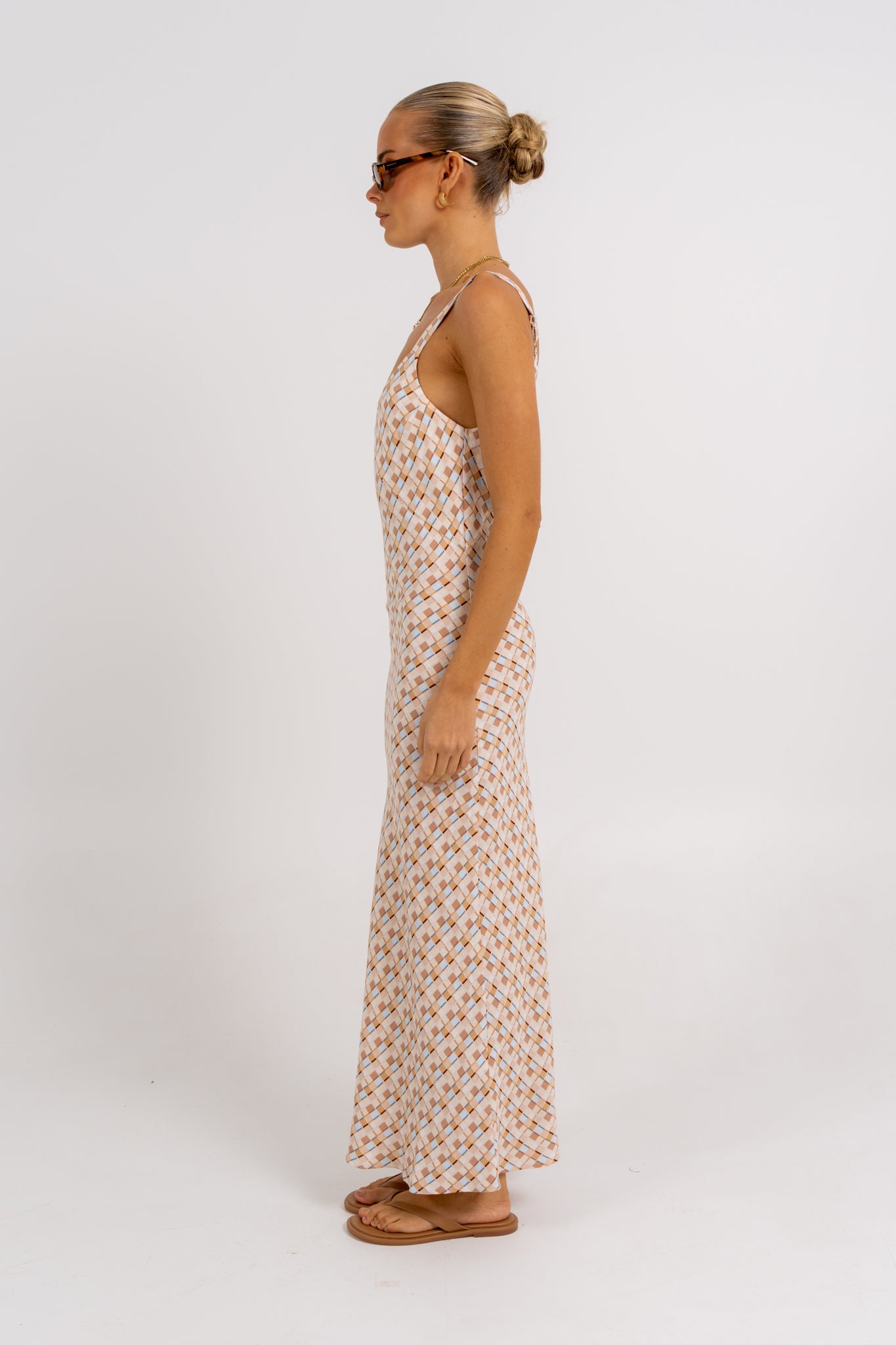 Giro Dress Beige Check
