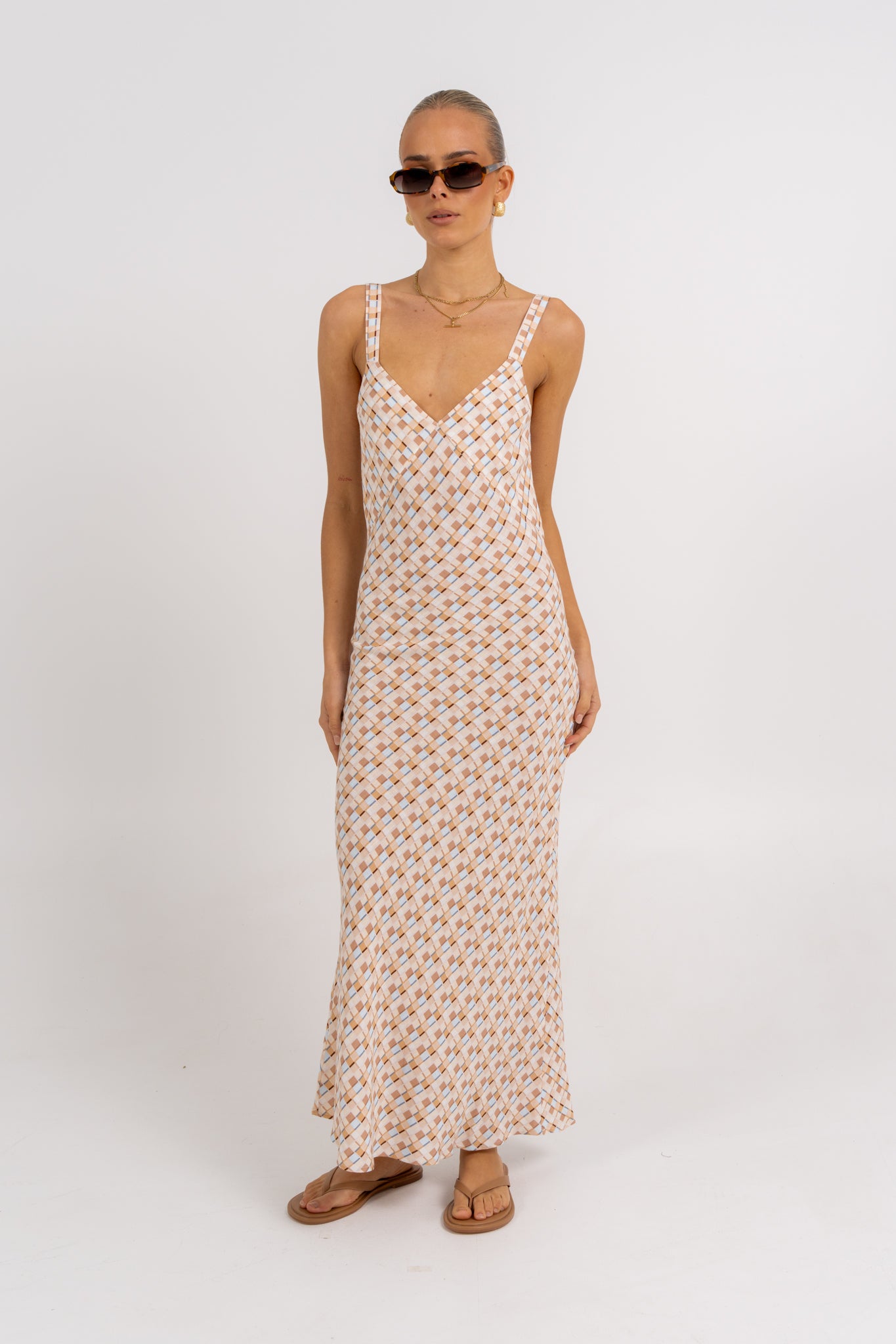 Giro Dress Beige Check