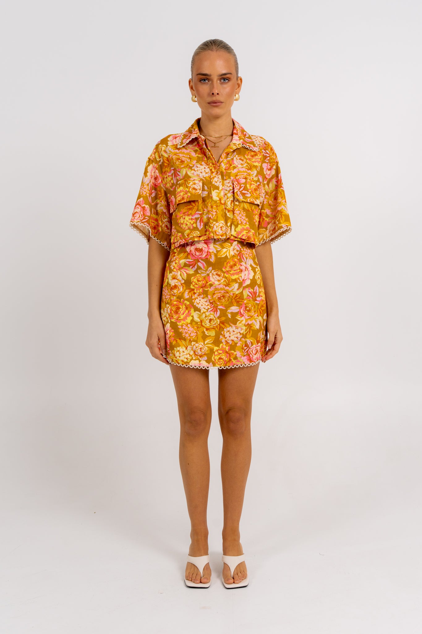 Esimio Shirt Hinterbloom Print