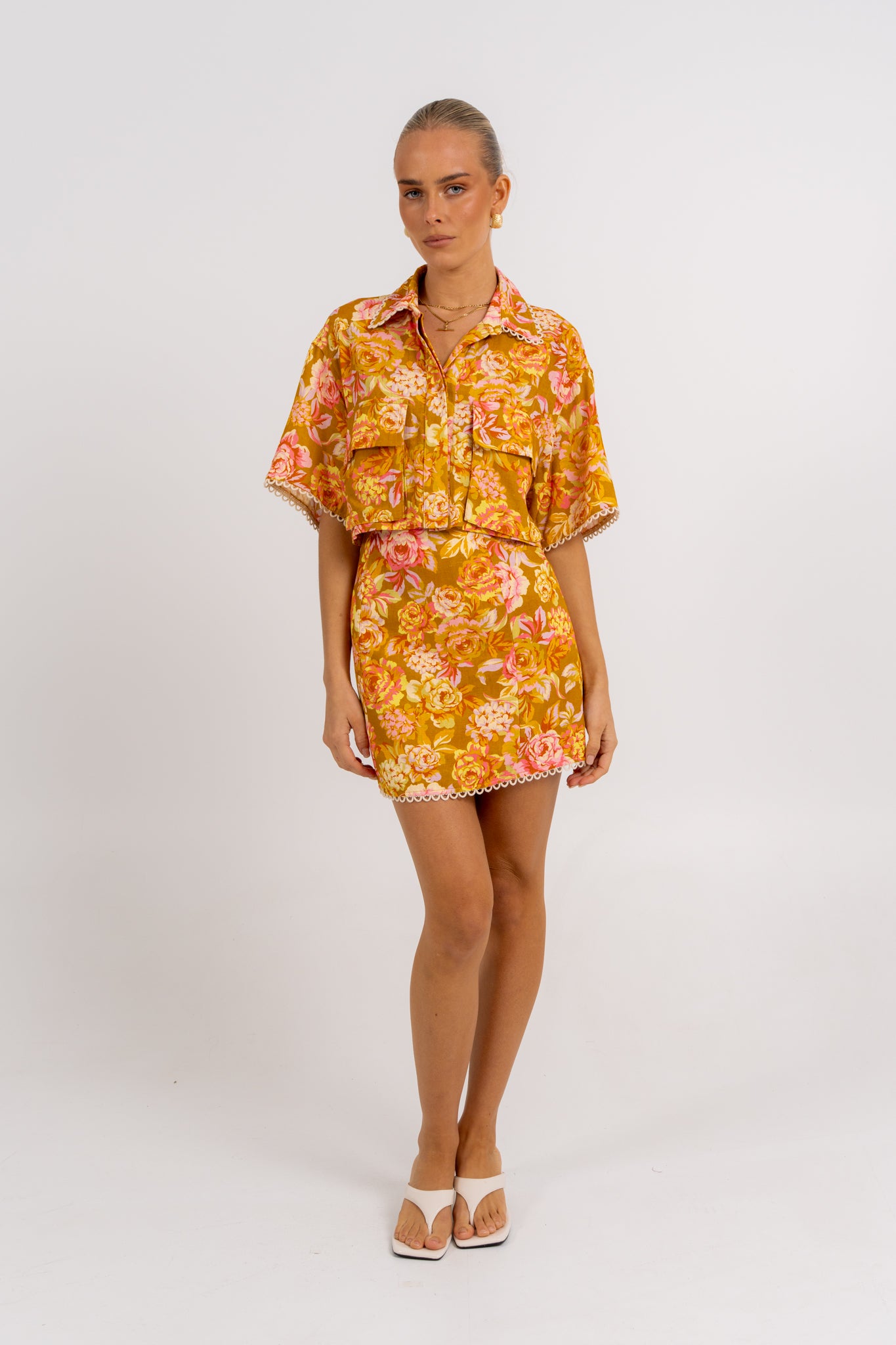 Esimio Shirt Hinterbloom Print