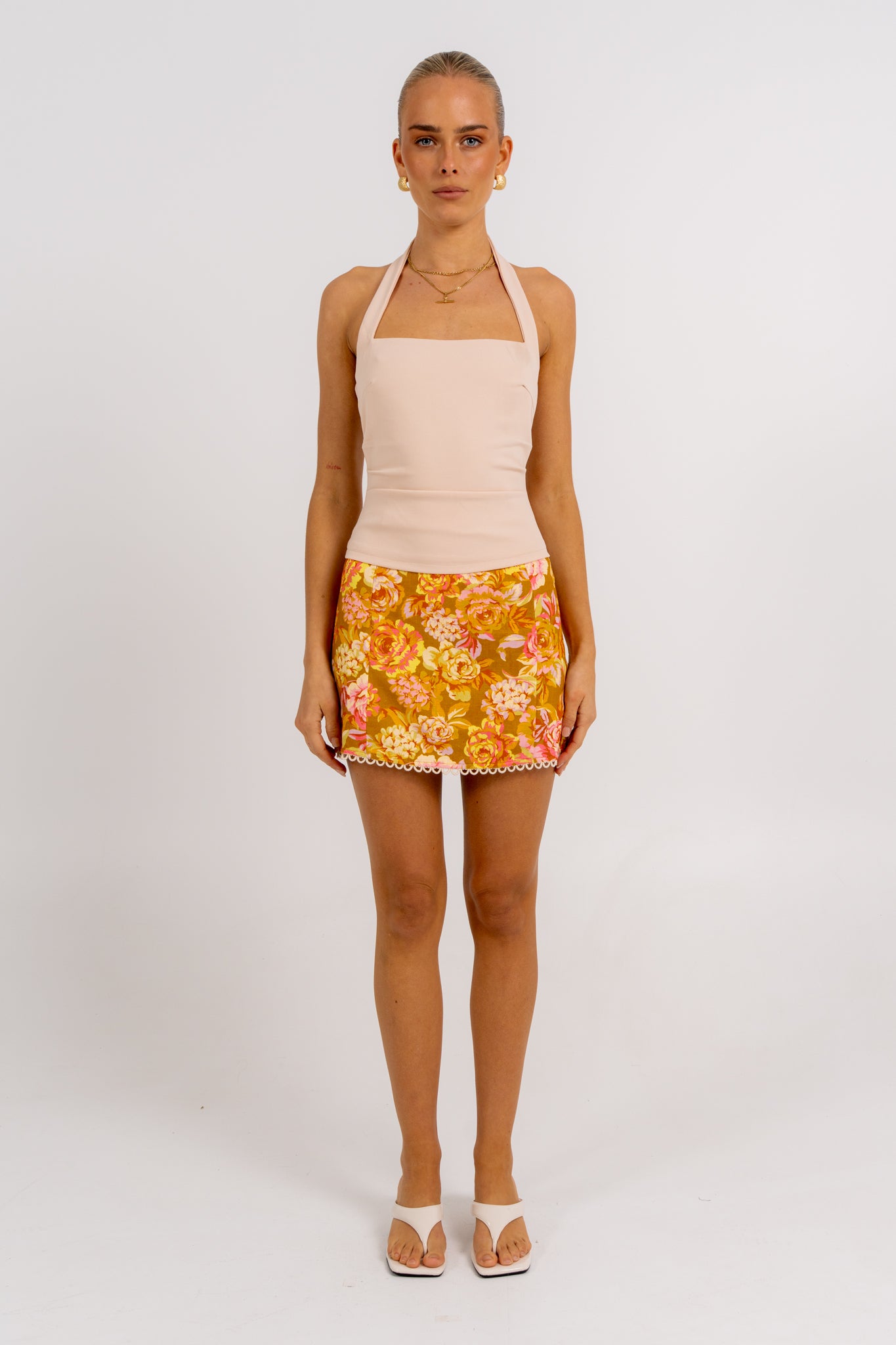 Aprire Mini Skirt Hinterbloom Print
