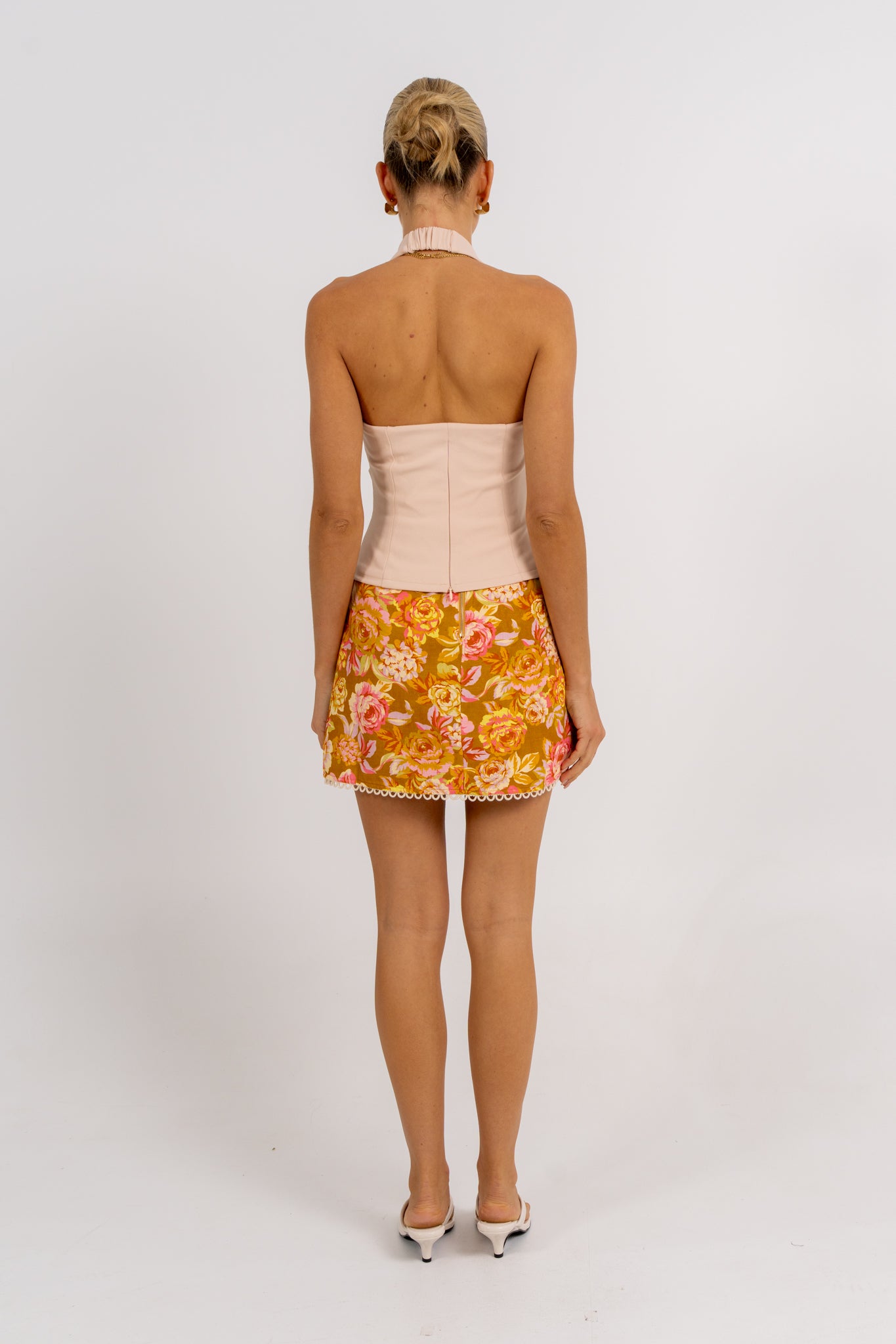 Aprire Mini Skirt Hinterbloom Print