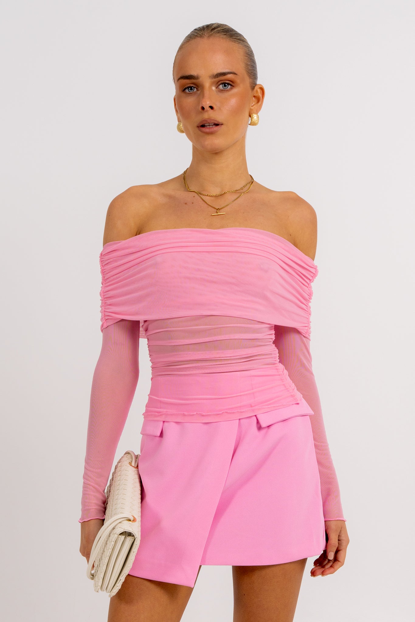 Azrah Mini Skirt Pink
