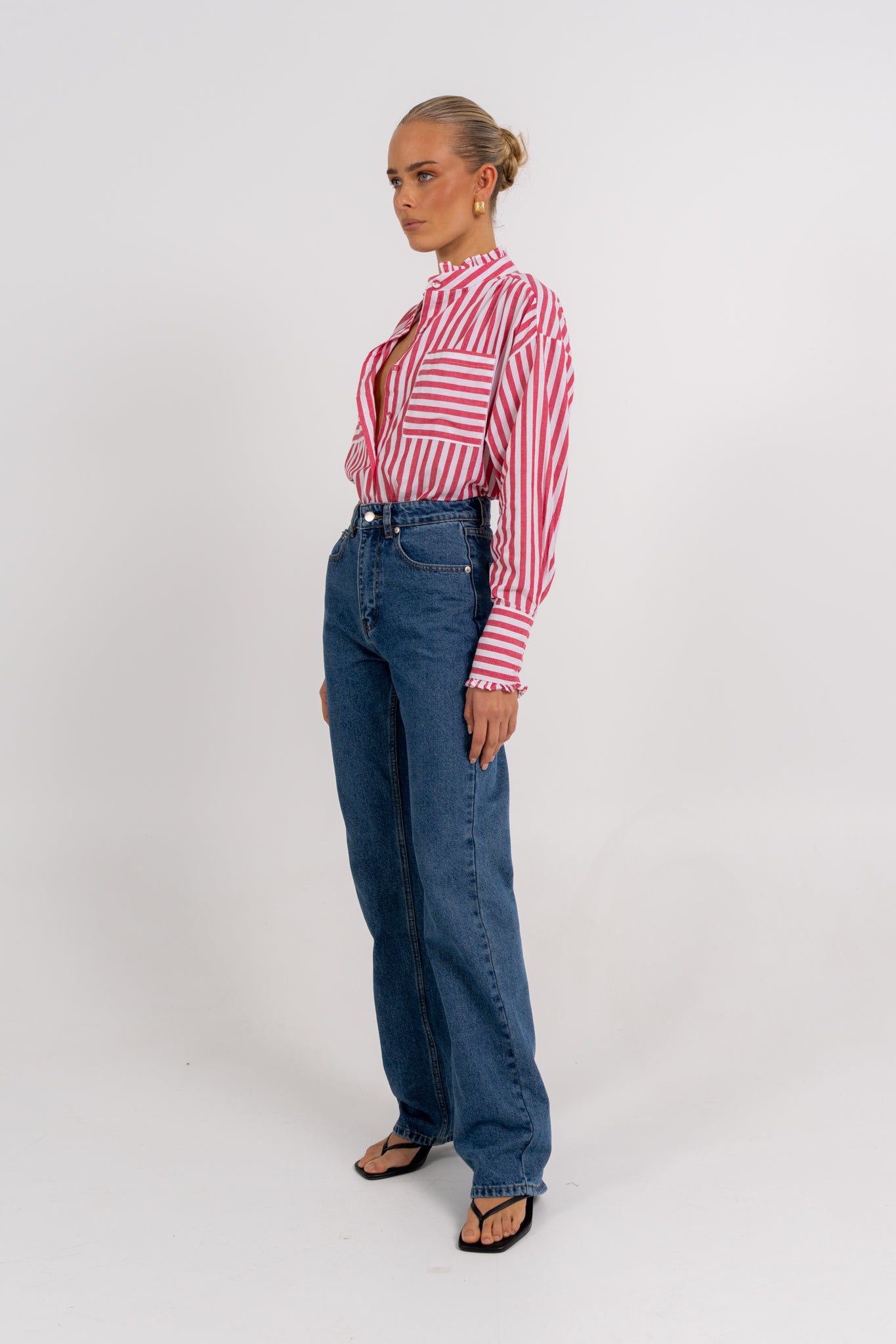 Uccella Shirt Red Stripe