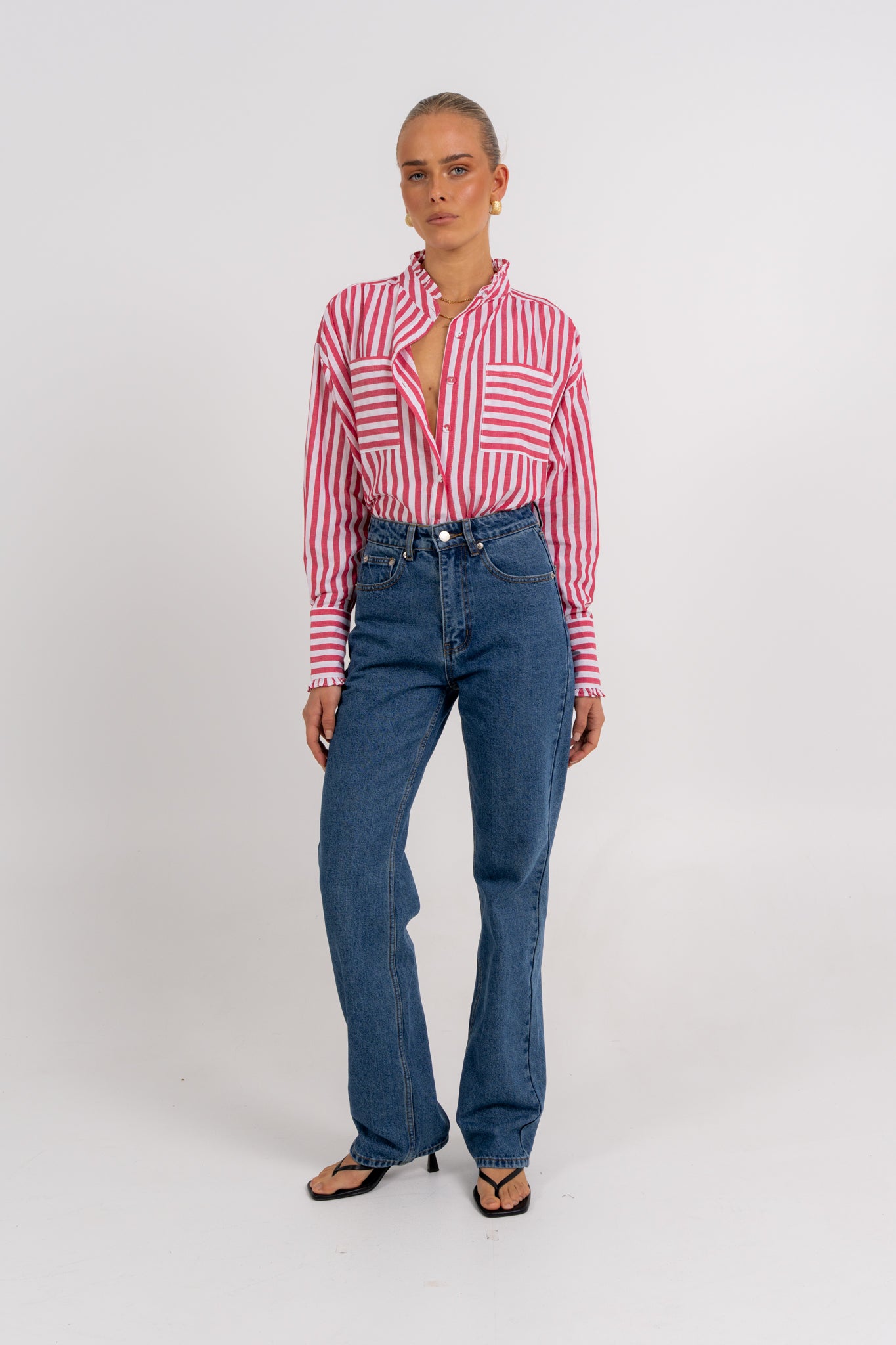 Uccella Shirt Red Stripe