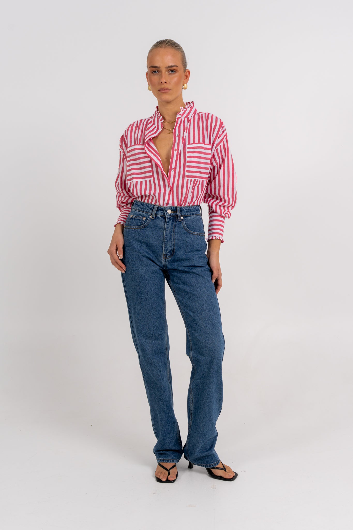 Uccella Shirt Red Stripe