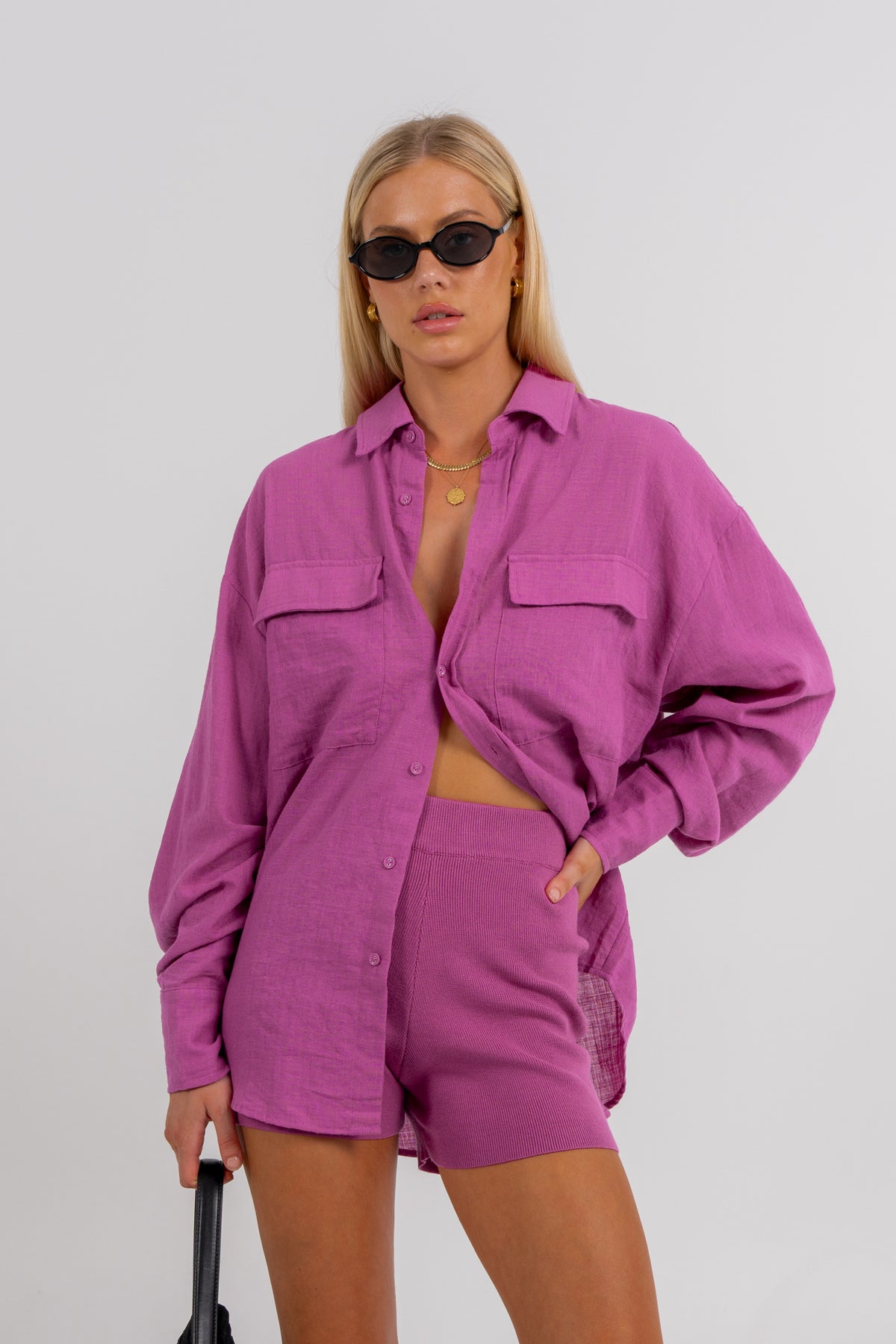 Rosette Shirt Magenta