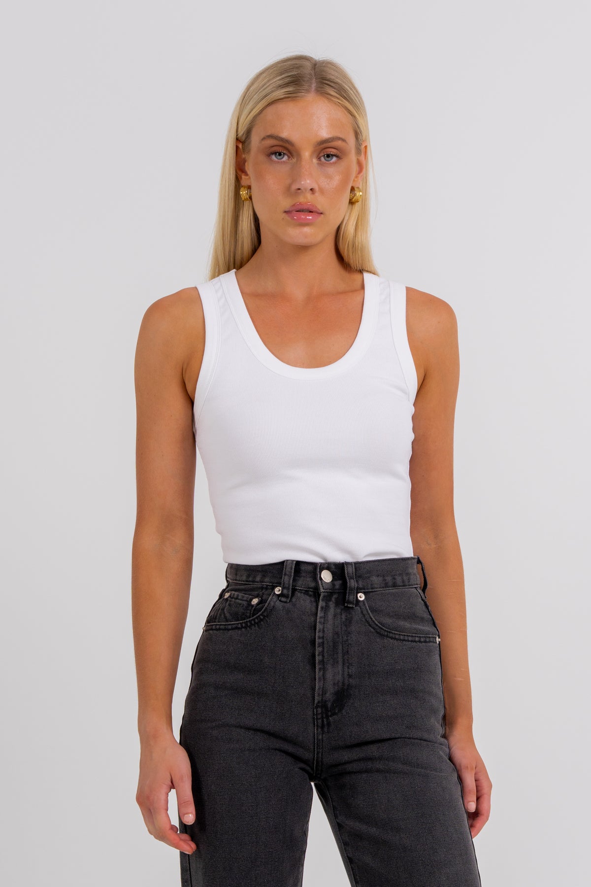Carissa Wide Leg Jeans Washed Black