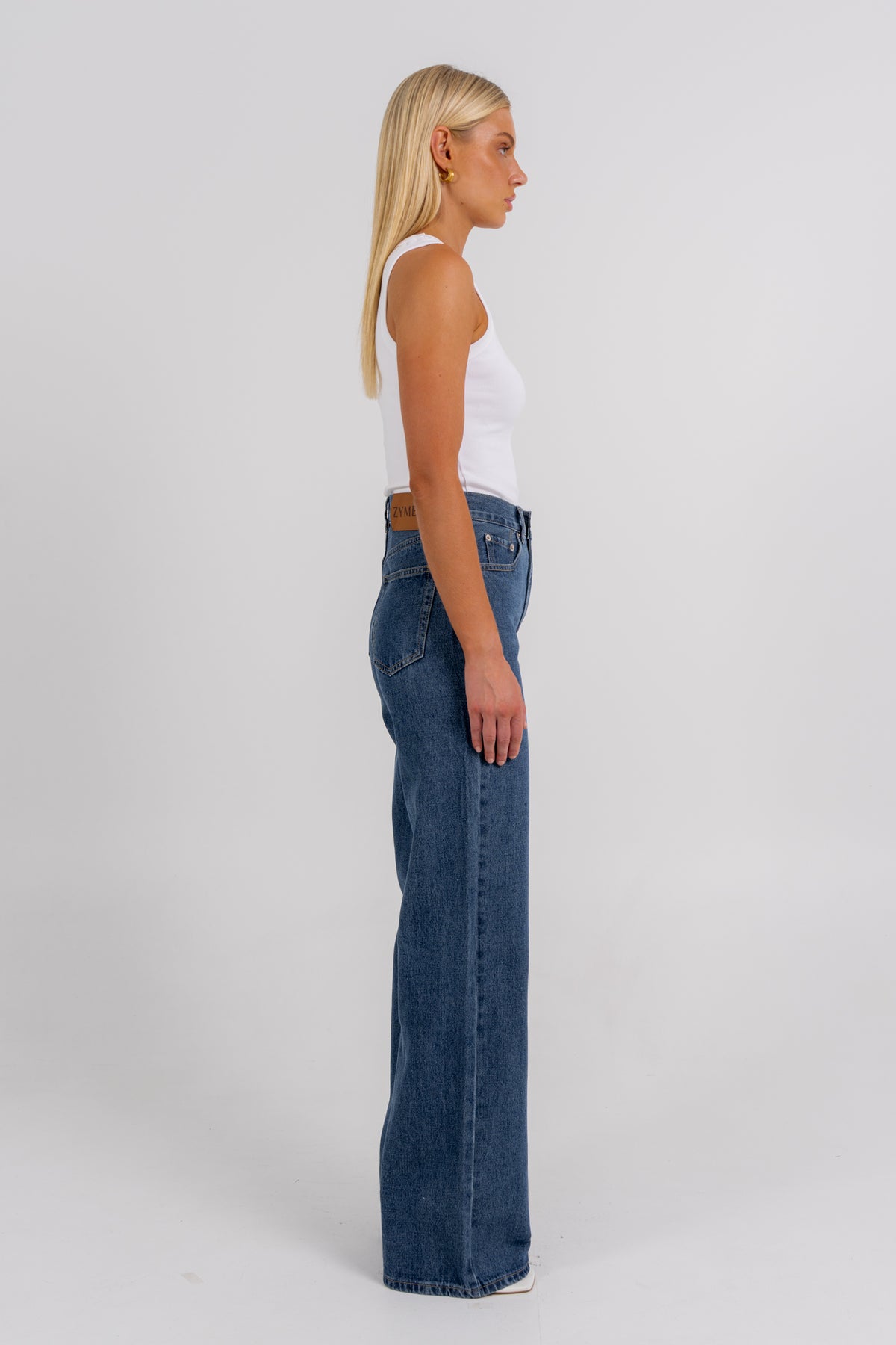 Carissa Wide Leg Jeans Classic Blue