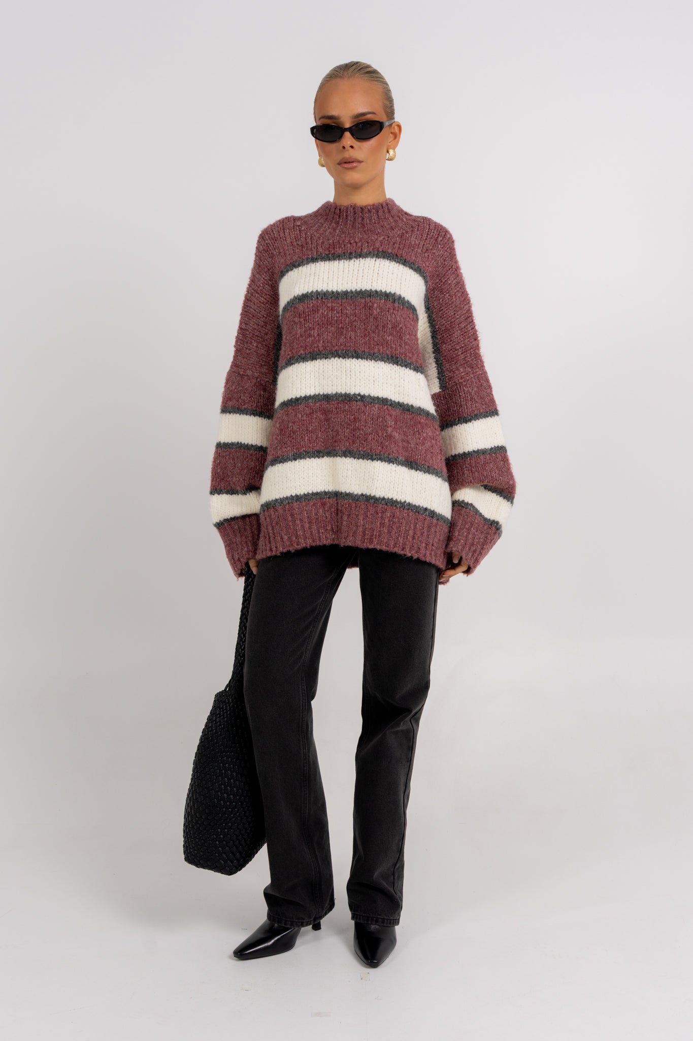 Ena Knit Jumper Burgundy