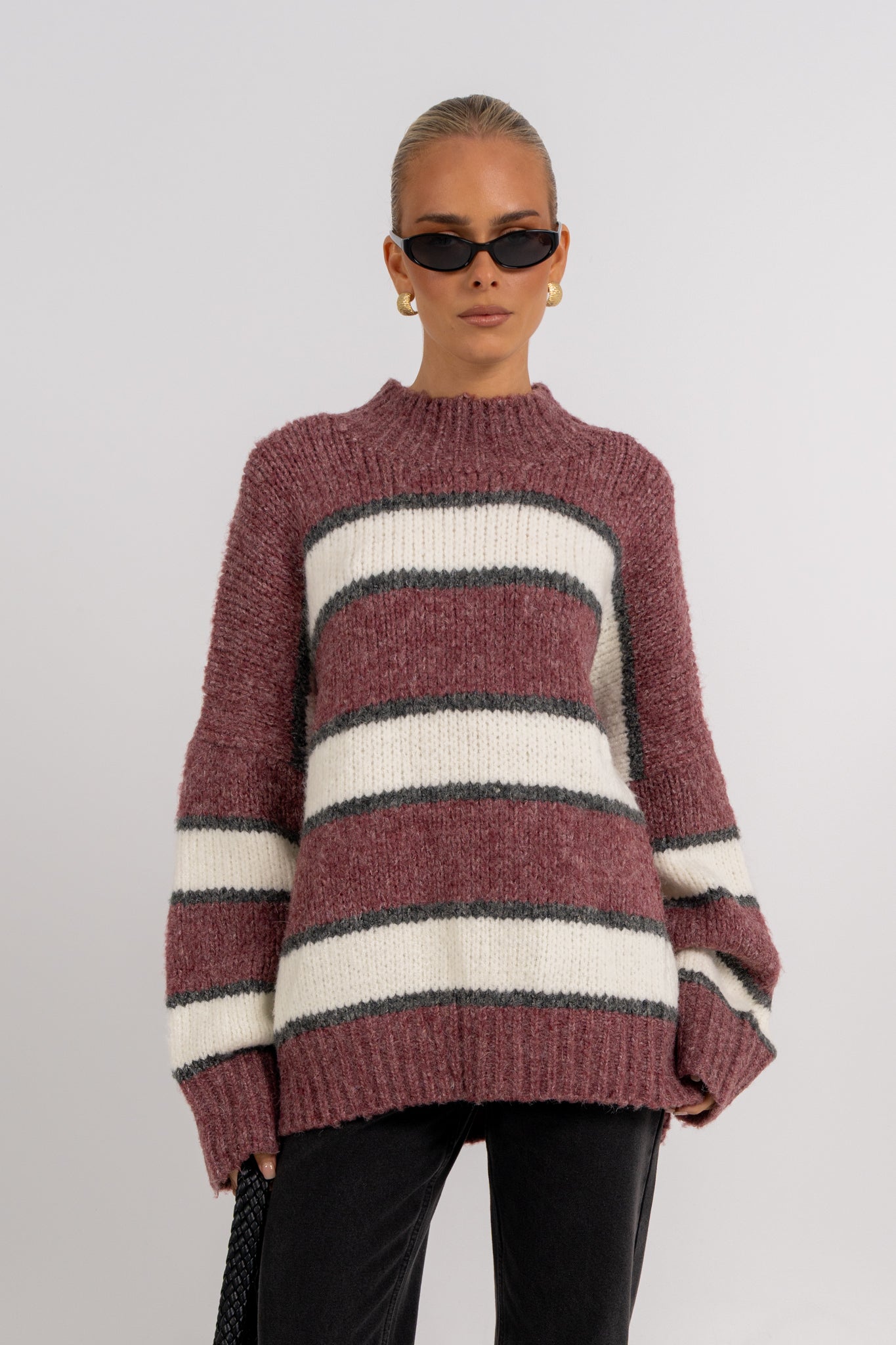 Ena Knit Jumper Burgundy