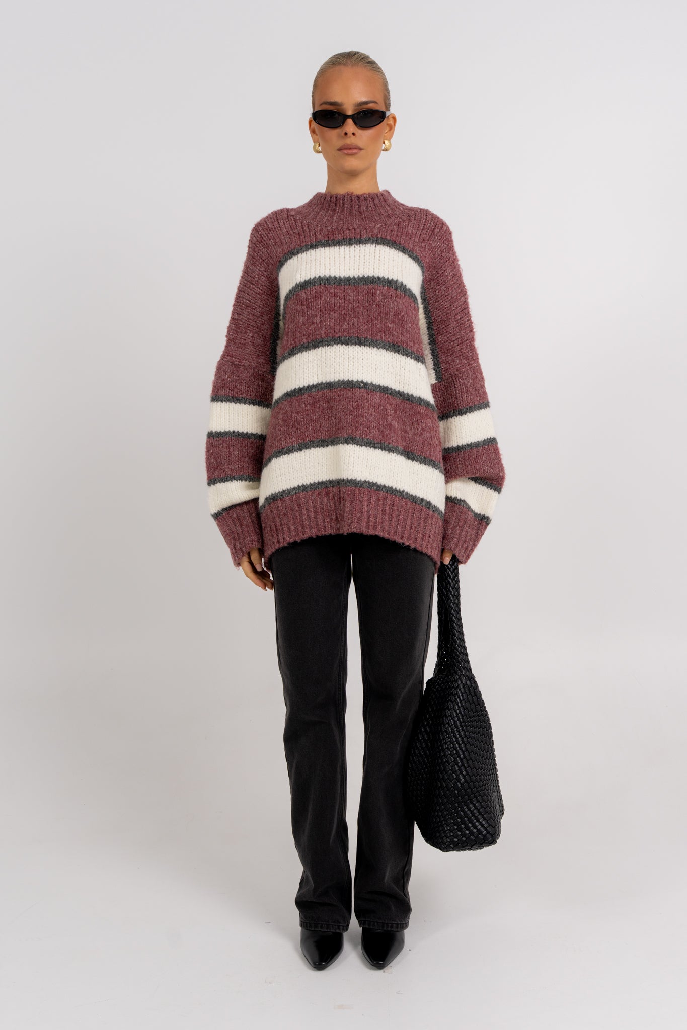 Ena Knit Jumper Burgundy