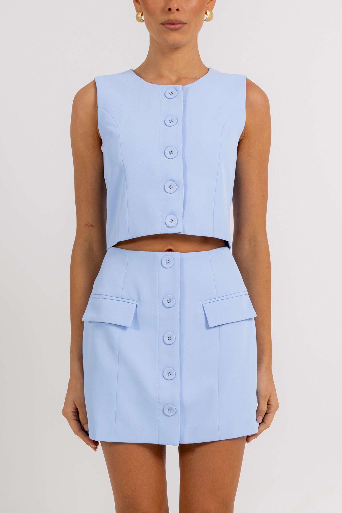 Haider Mini Skirt Cornflower Blue