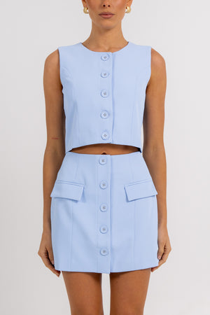 Haider Mini Skirt Cornflower Blue