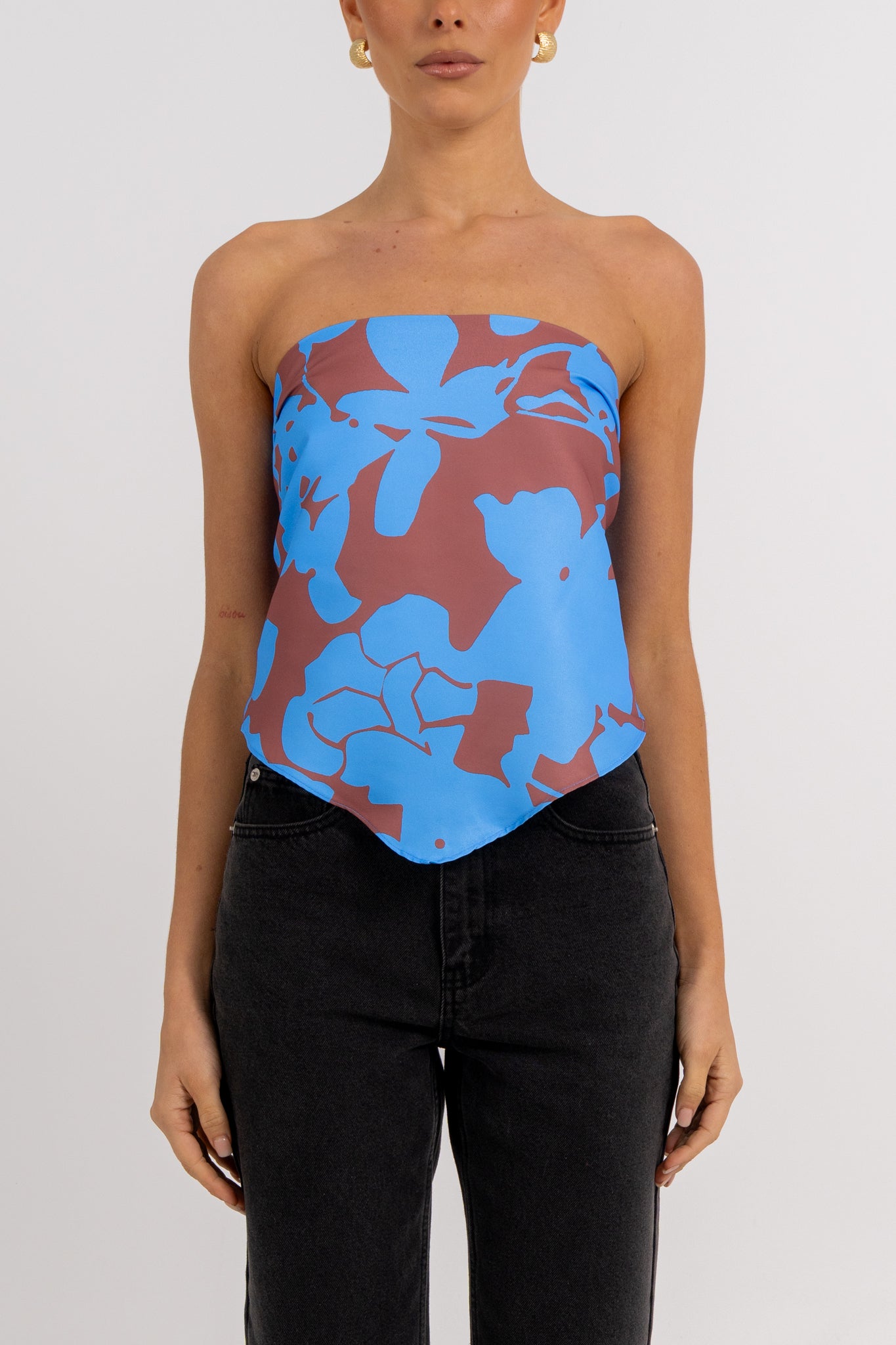 Mimi Scarf Top Azurosa Print