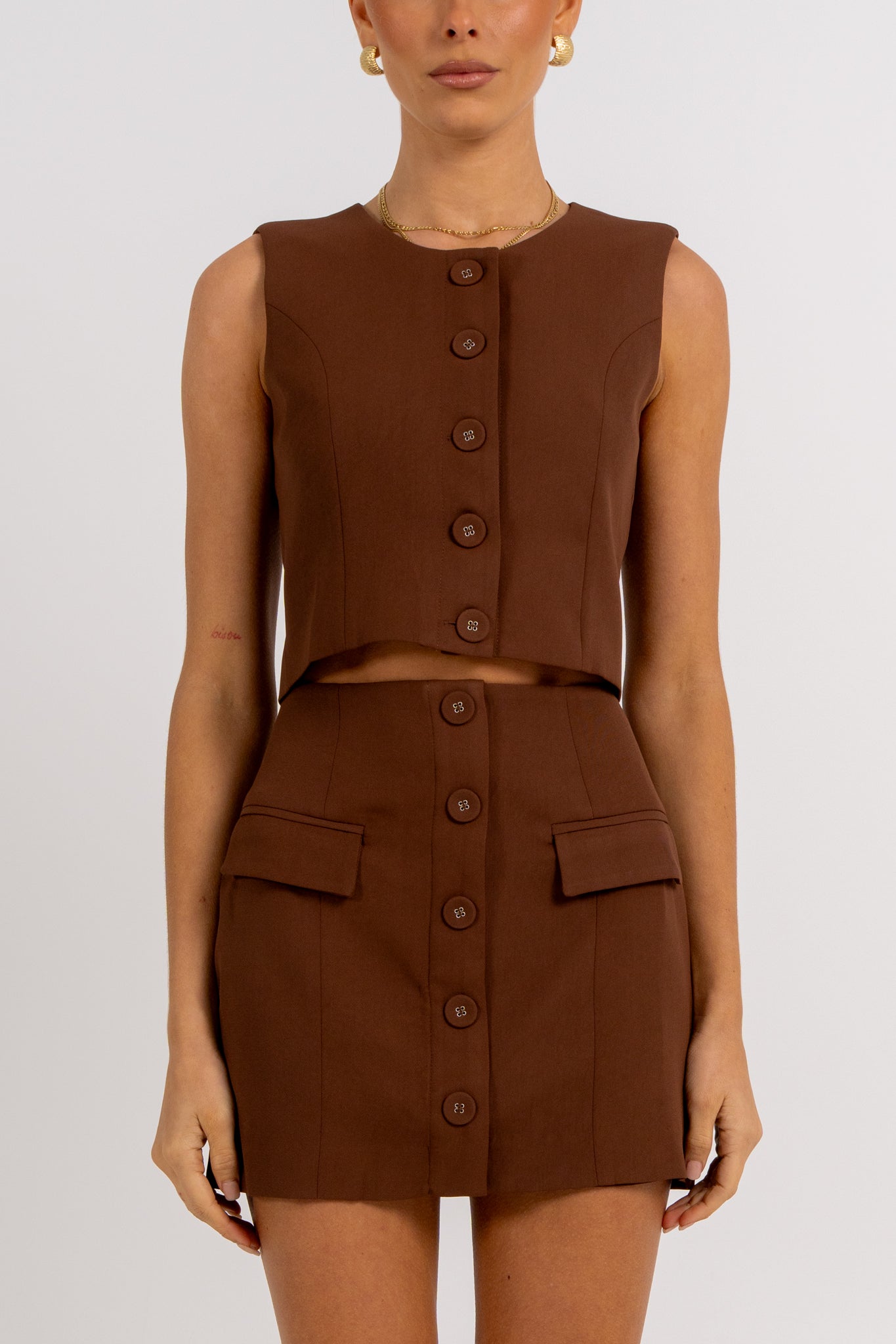 Haider Mini Skirt Chocolate