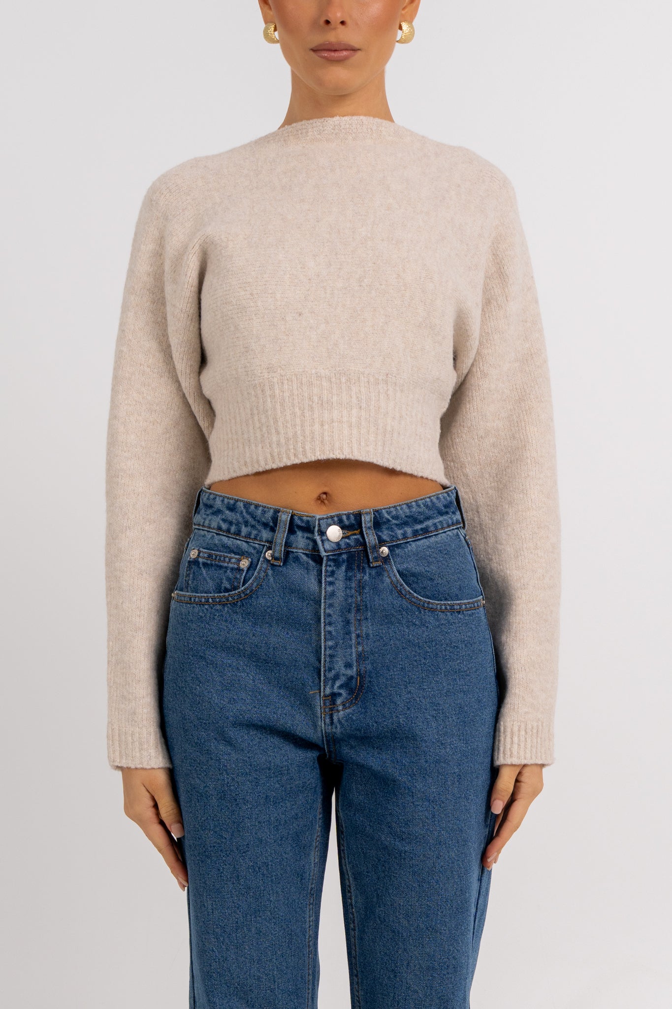 Sorrento Knit Jumper Oat Marle